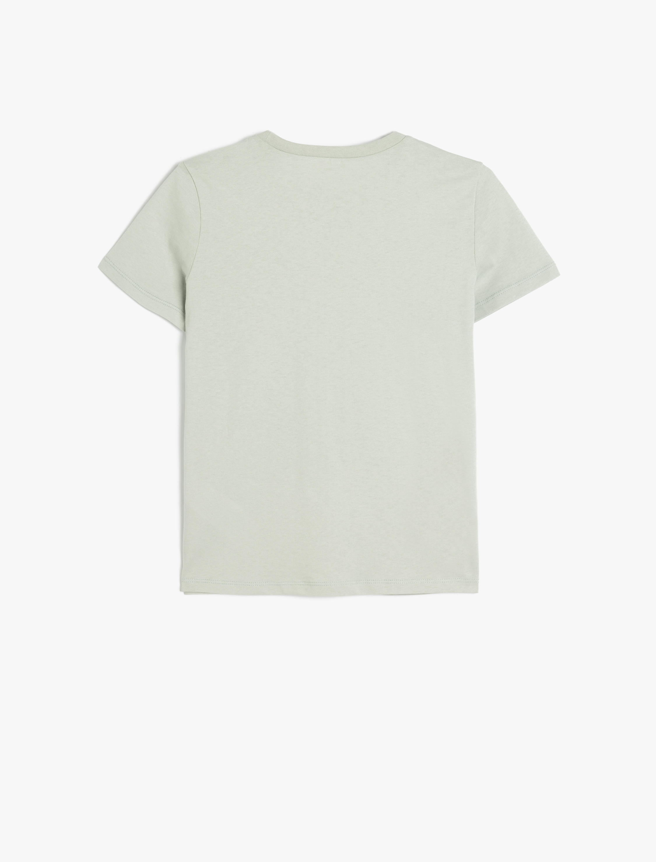  Erkek Çocuk Dinozor Baskılı Bisiklet Yaka Kısa Kollu Pamuklu Tişört