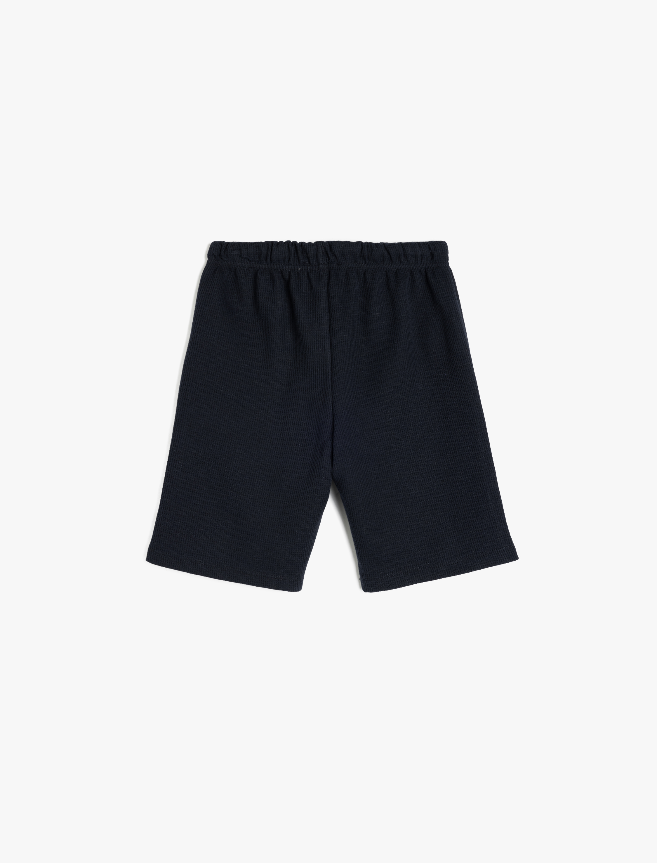  Erkek Çocuk Dokulu Beli Bağlamalı Cep Detaylı Basic Şort