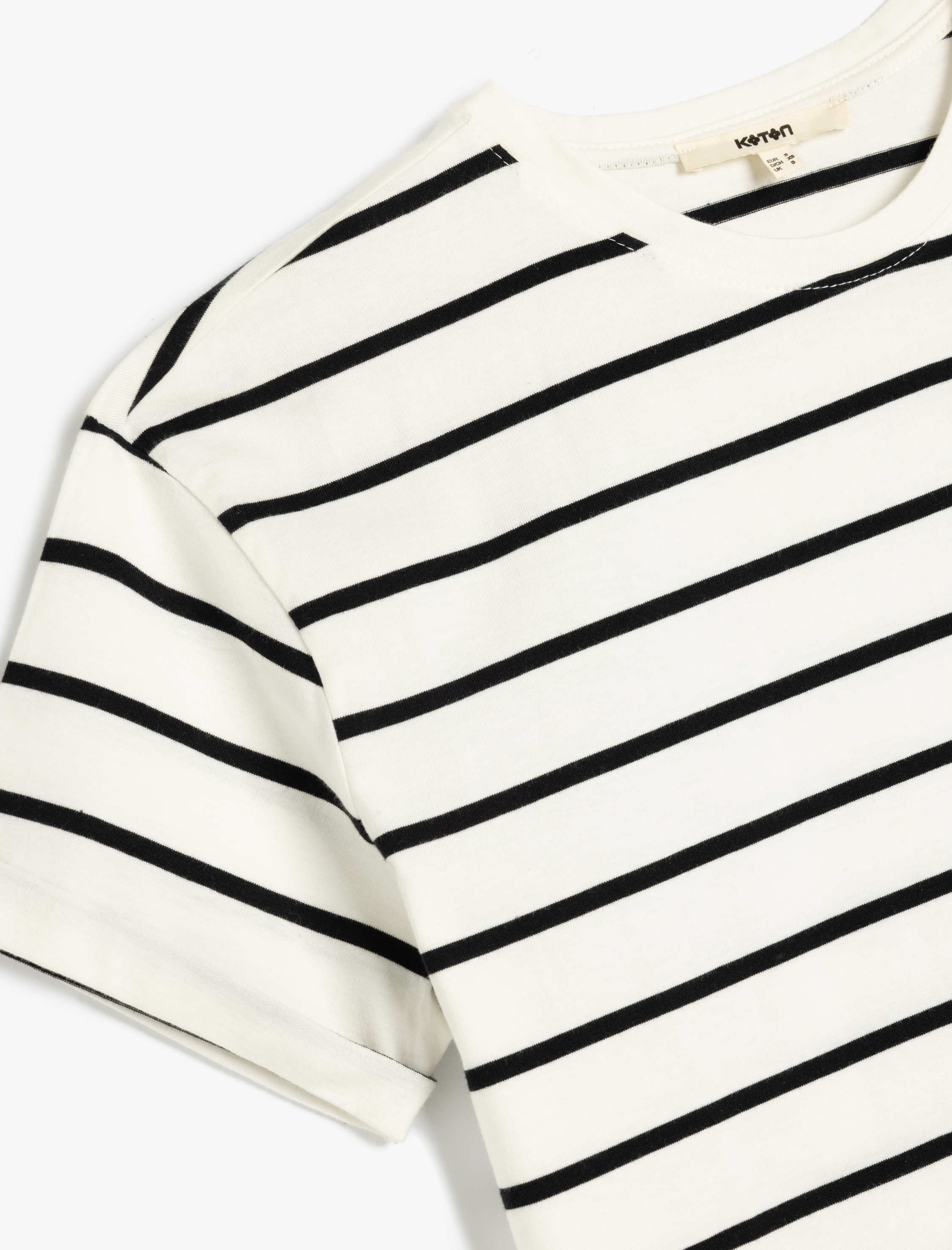   Bisiklet Yaka Kısa Kollu Pamuklu Tişört