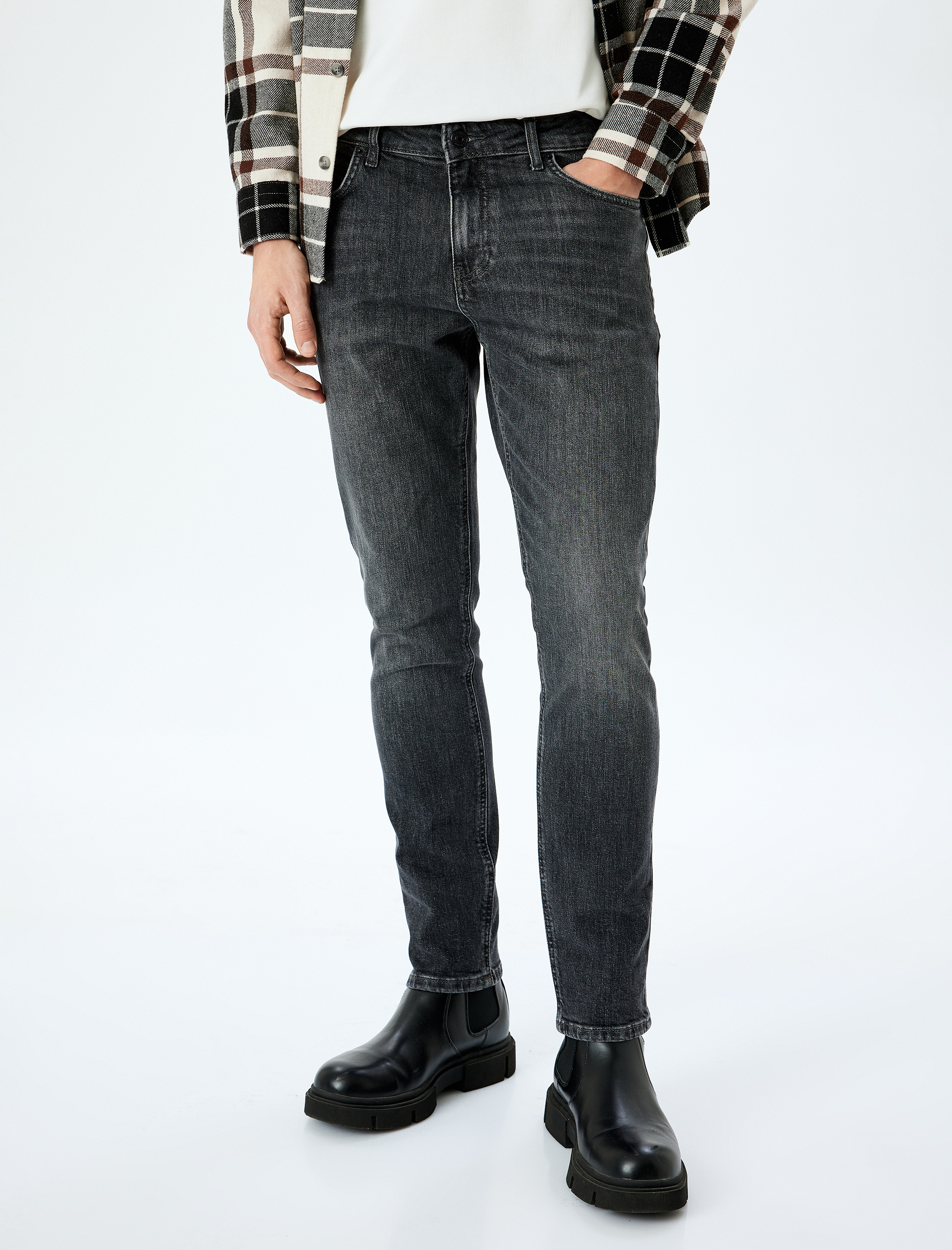   Pamuklu Normal Bel Slim Fit Jean Pantolon - Brad Jean