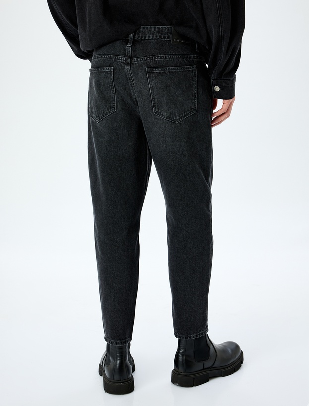 Pamuklu Normal Bel Loose Fit Jean Pantolon - Steve Jean_3