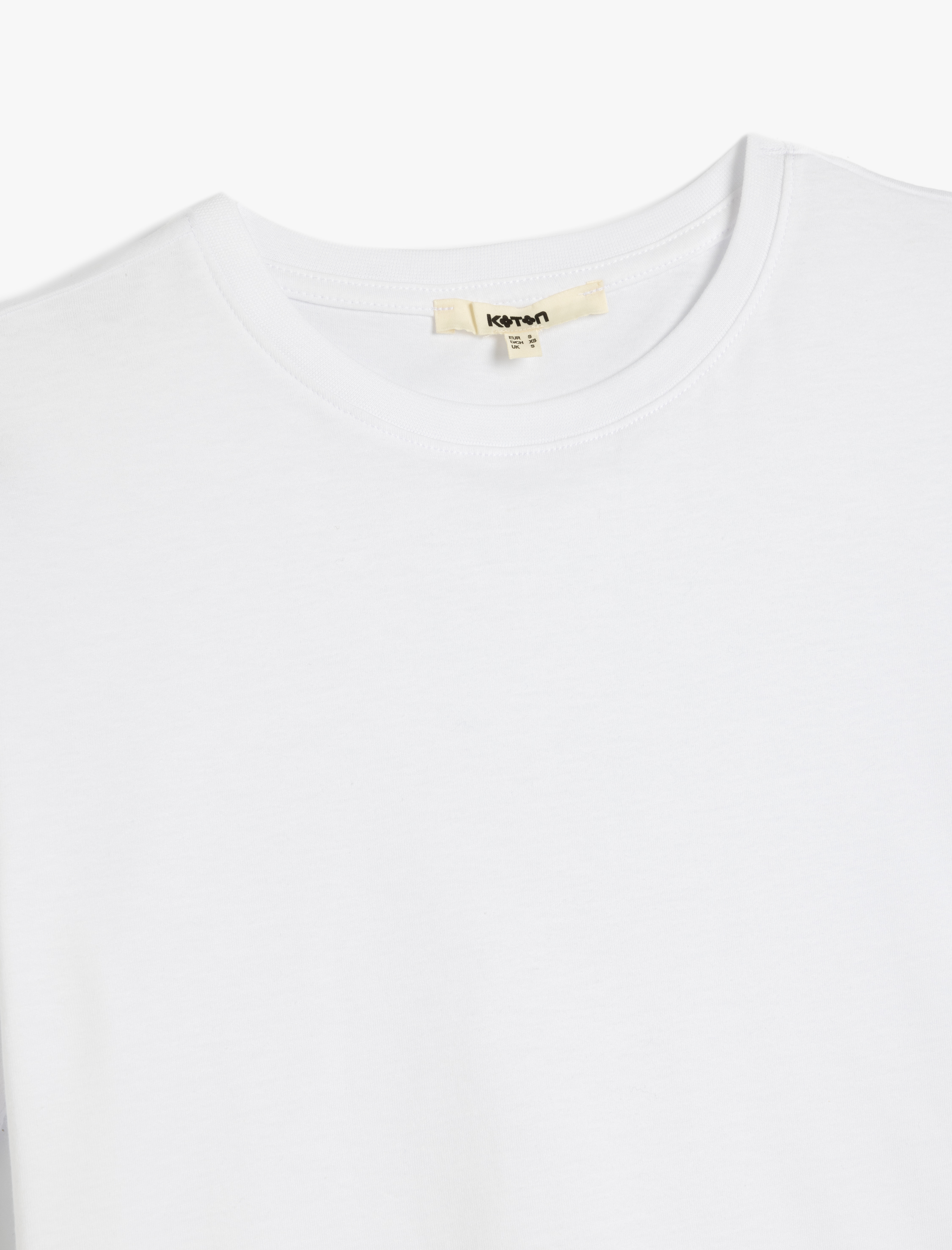   Kısa Kollu Bisiklet Yaka Pamuklu Basic Tişört