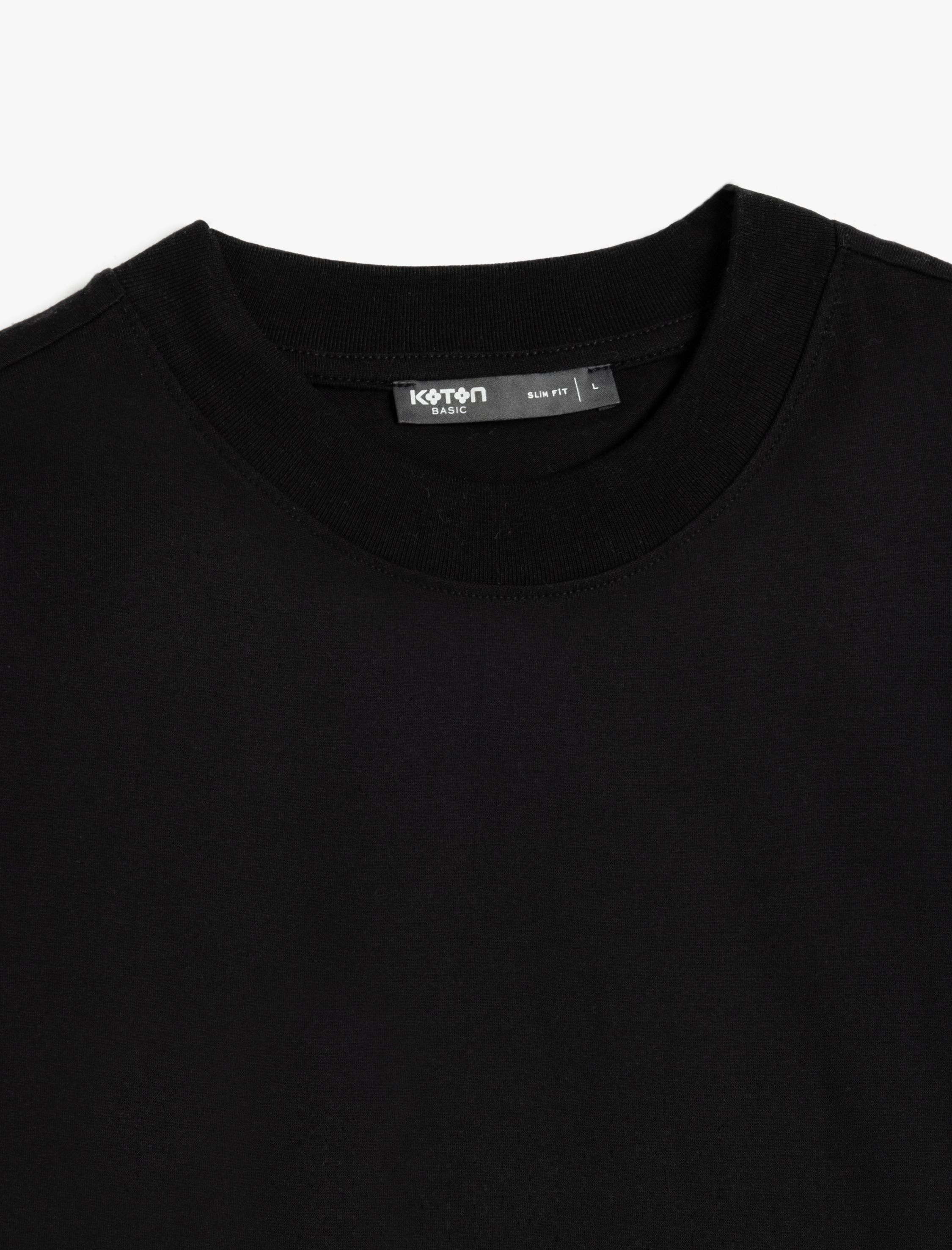   Bisiklet Yaka Pamuklu Kısa Kollu Basic Slim Fit Tişört