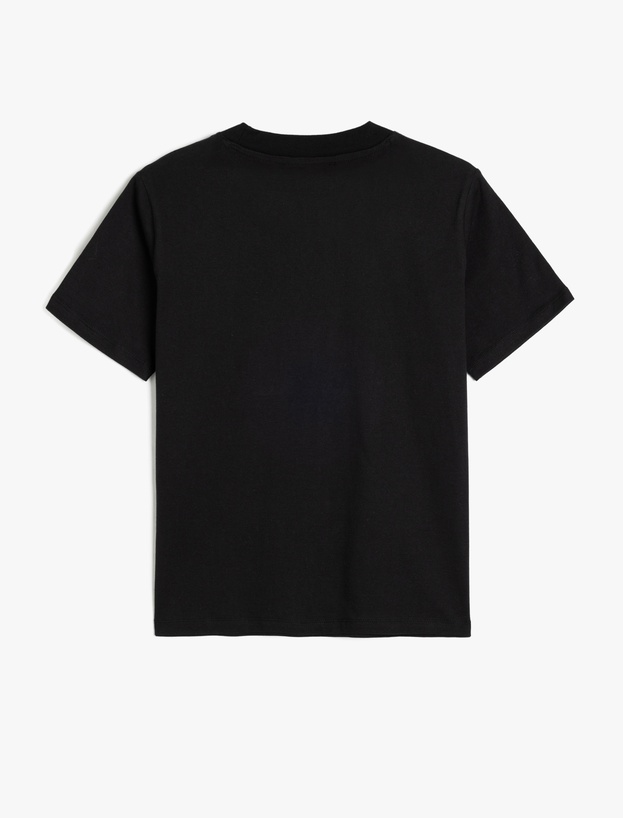 Bisiklet Yaka Pamuklu Kısa Kollu Basic Slim Fit Tişört_1