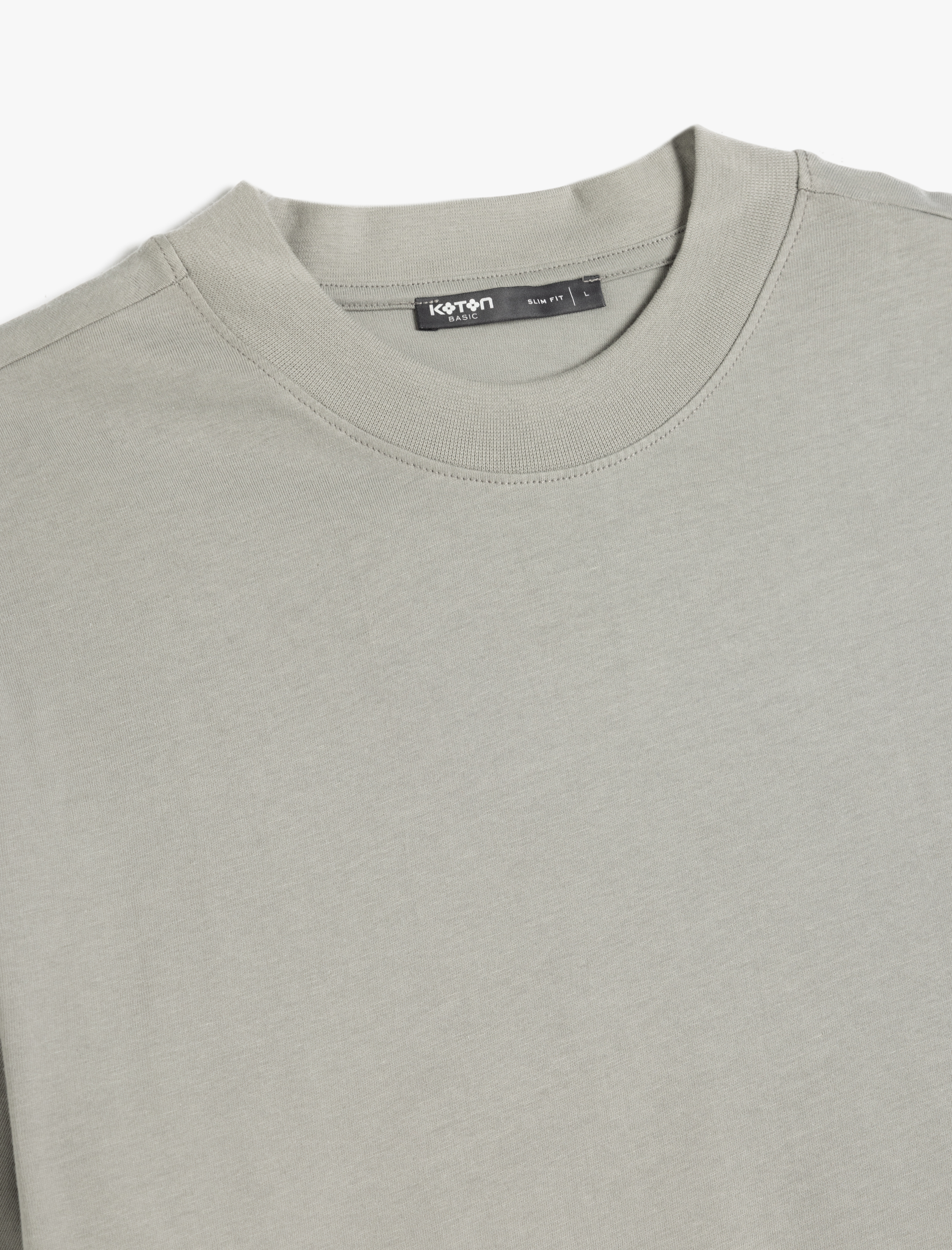   Bisiklet Yaka Pamuklu Kısa Kollu Basic Slim Fit Tişört