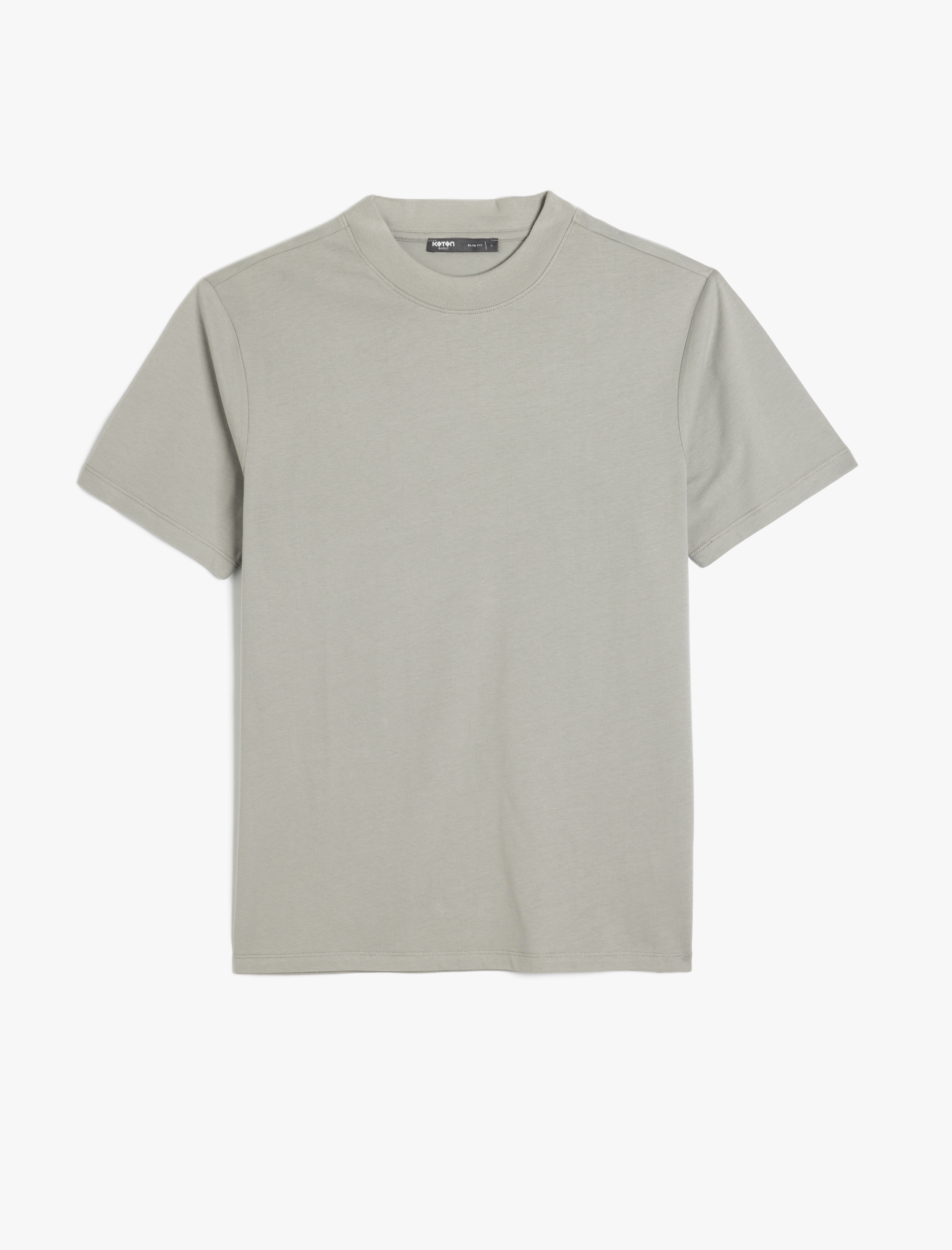 Koton Erkek Bisiklet Yaka Pamuklu Kısa Kollu Basic Slim Fit Tişört -1
