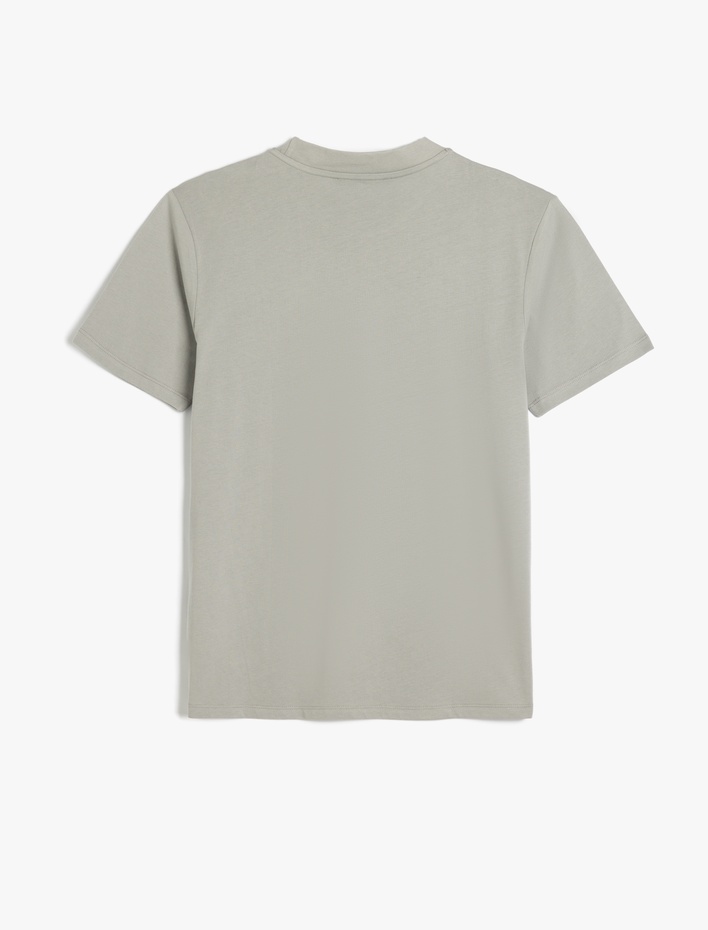  Bisiklet Yaka Pamuklu Kısa Kollu Basic Slim Fit Tişört