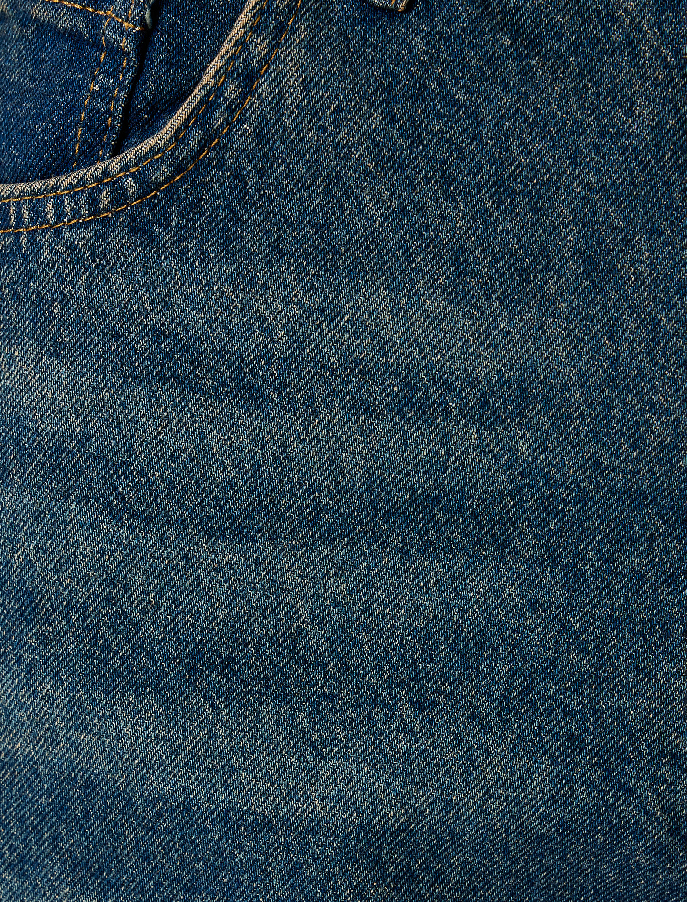   Normal Bel Pamuklu Bol Baggy Jean Pantolon