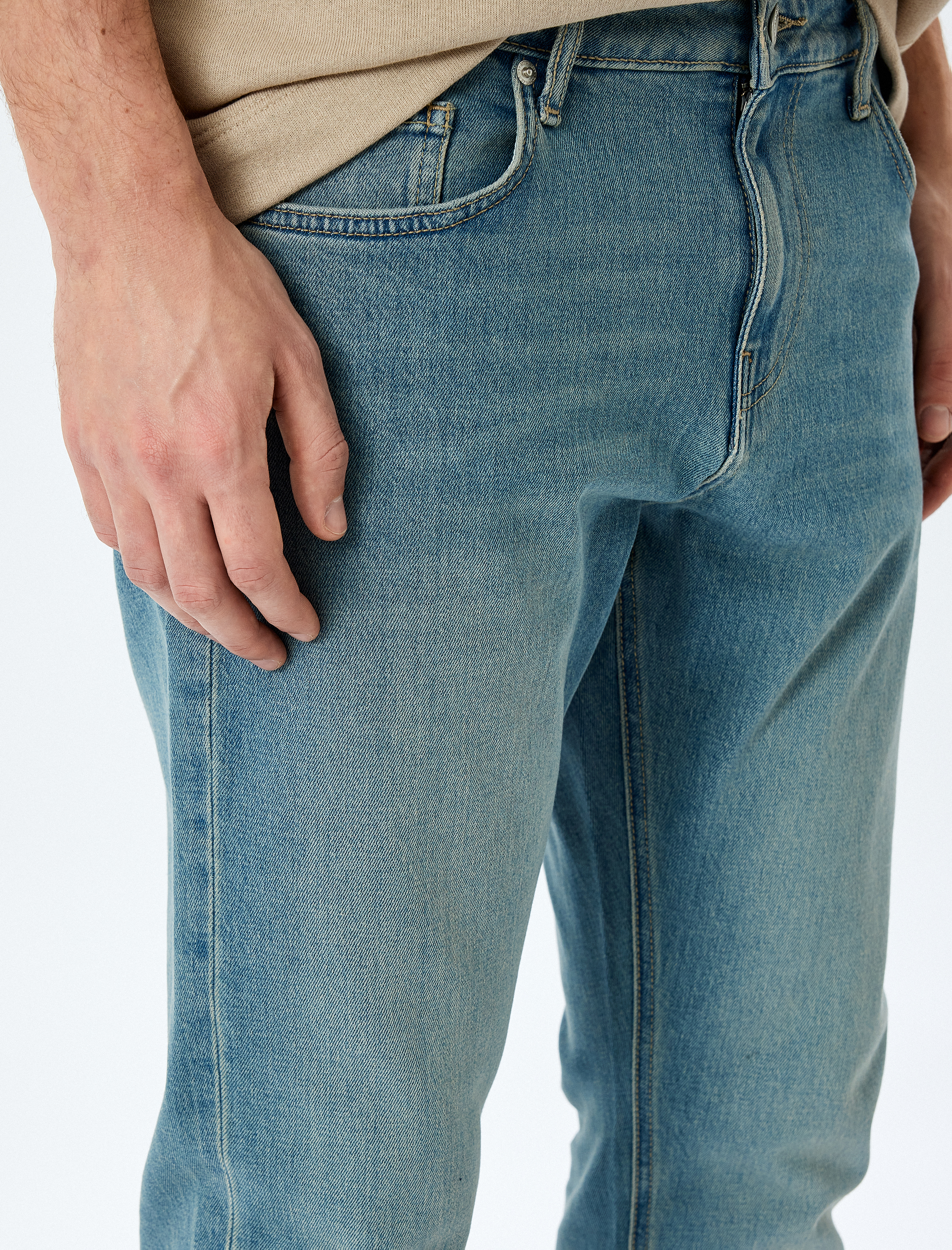   Normal Bel Pamuklu Slim Fit Jean Pantolon - Brad Jean