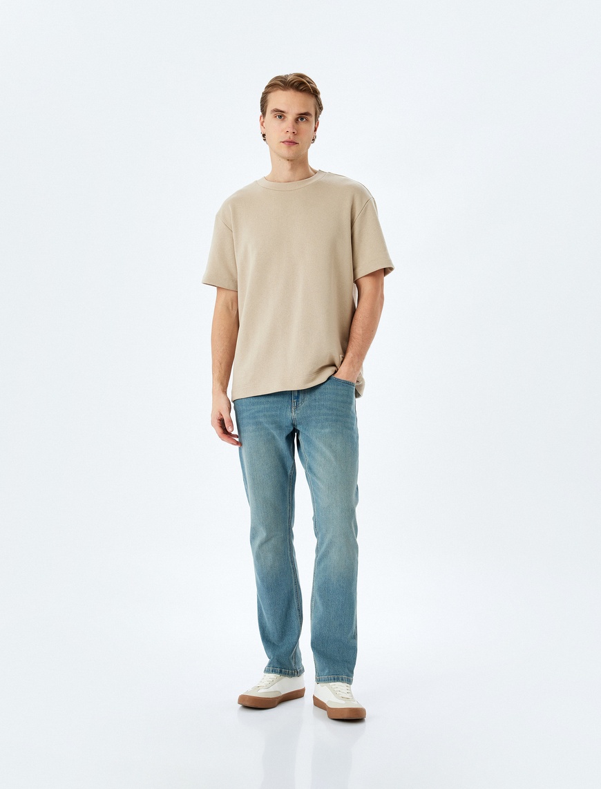   Normal Bel Pamuklu Slim Fit Jean Pantolon - Brad Jean