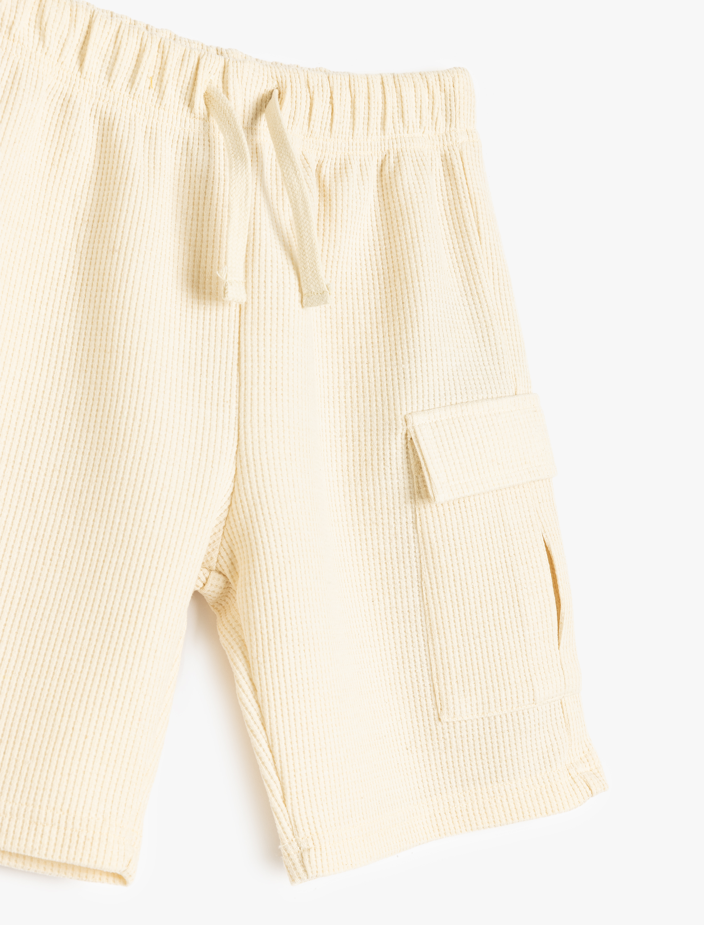  Erkek Çocuk Beli Lastikli Kapaklı Cep Detaylı Ribanalı Basic Şort