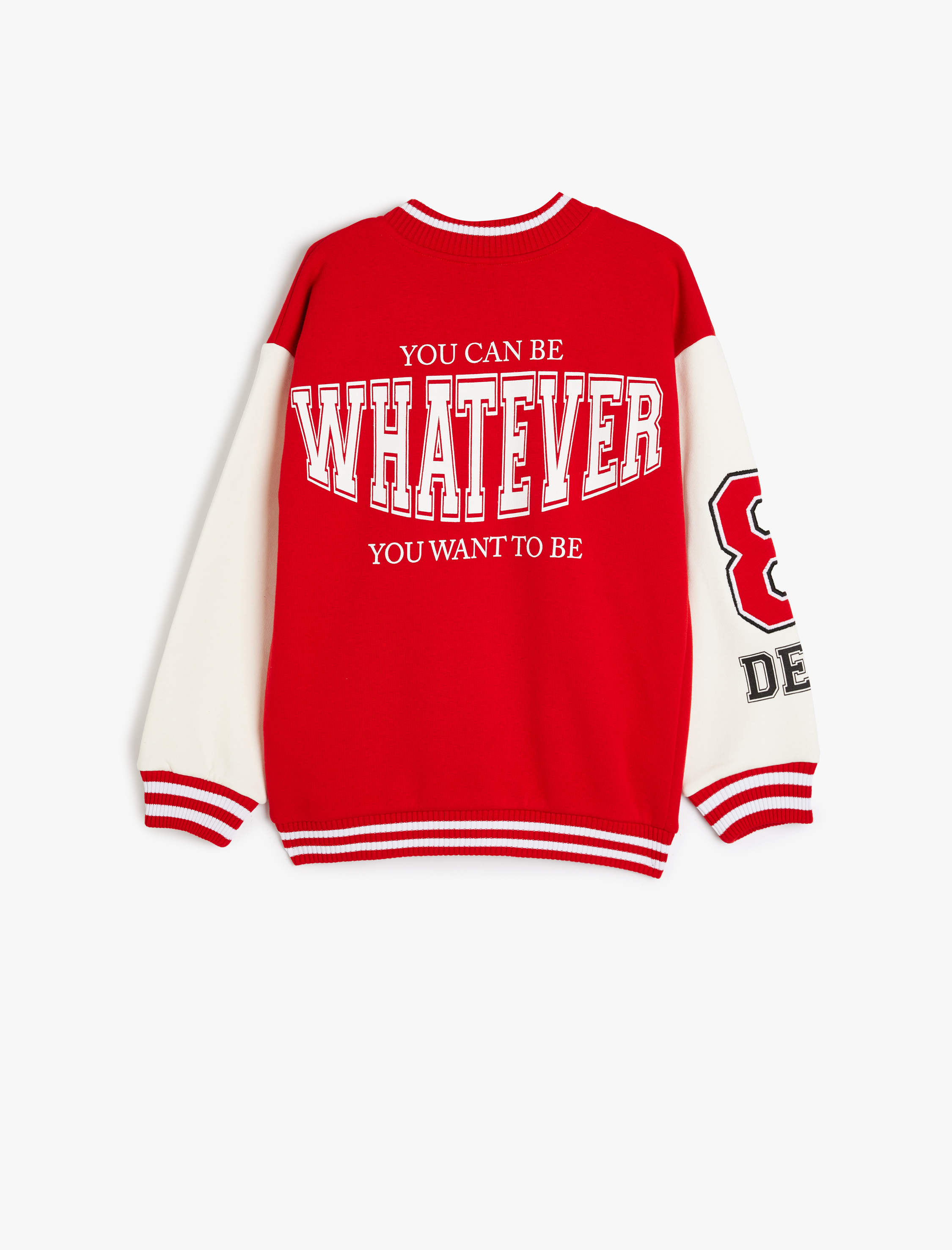  Kız Çocuk Nakış Detaylı Yuvarlak Yaka Uzun Kollu Çıtçıt Kapamalı Şardonlu Bomber Kolej Ceket