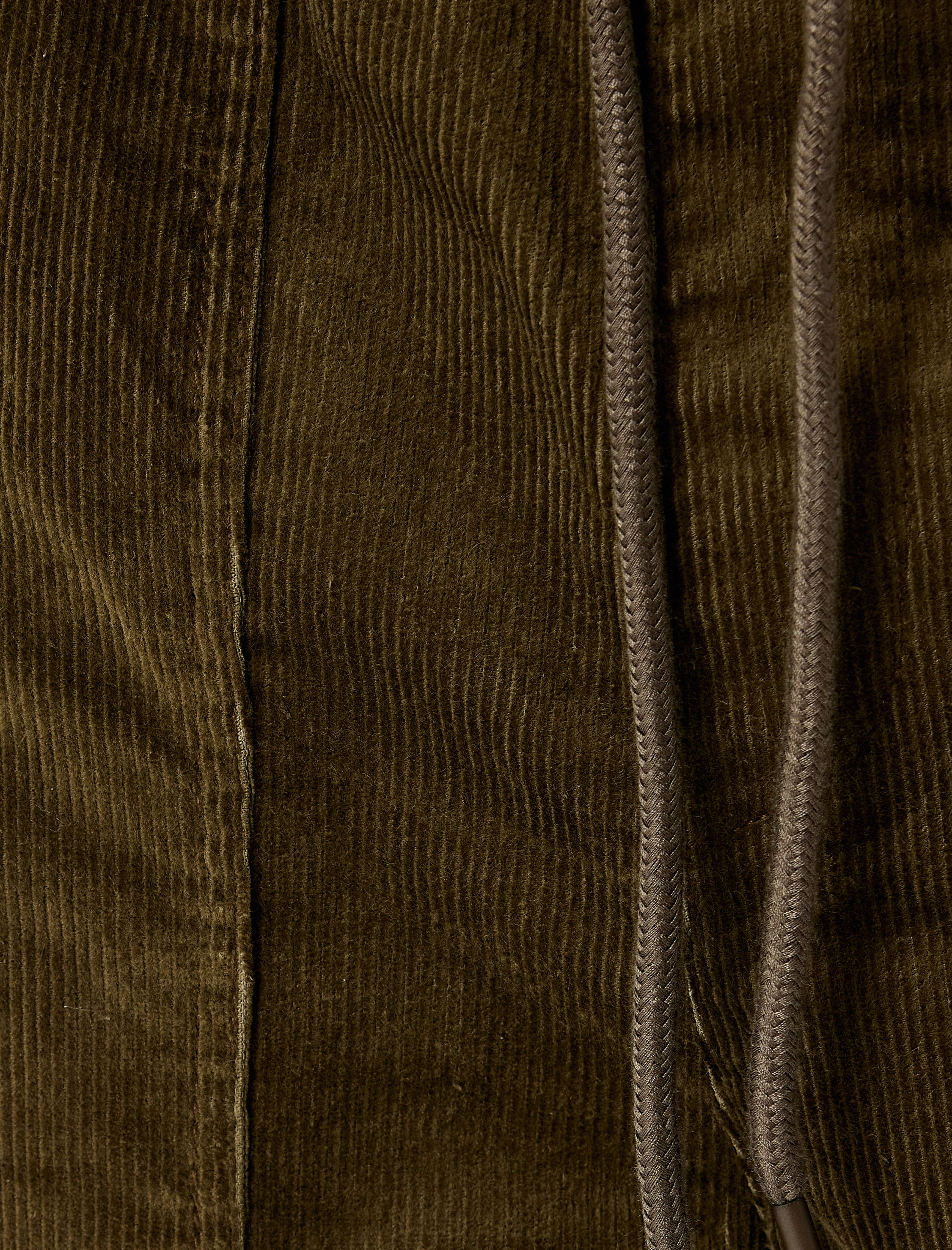   Pamuklu Beli Bağcıklı Fitilli Kadife Jogger Pantolon