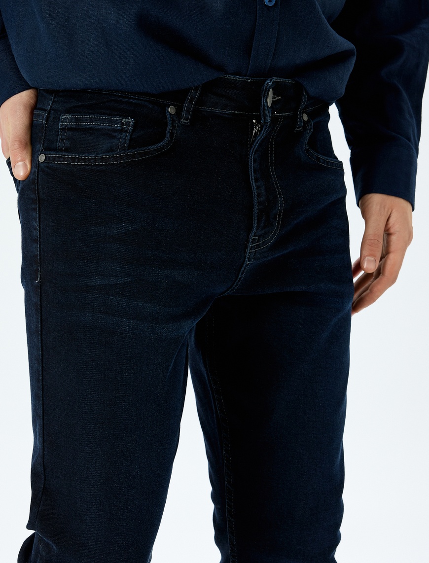   Pamuklu Normal Bel Slim Fit Jean Pantolon - Brad Jean