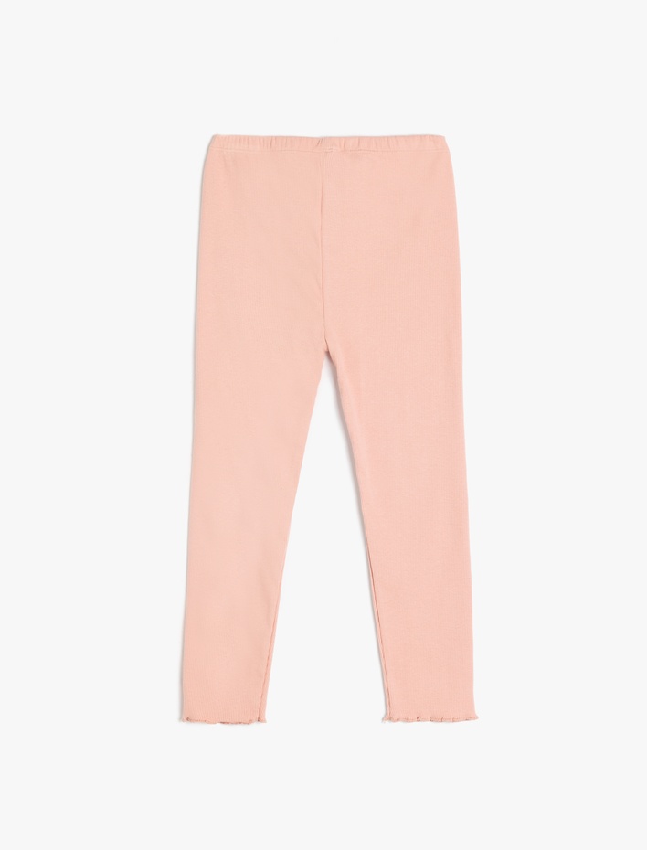 Kız Bebek Pamuklu Beli Lastikli Yüksek Belli Basic Tayt