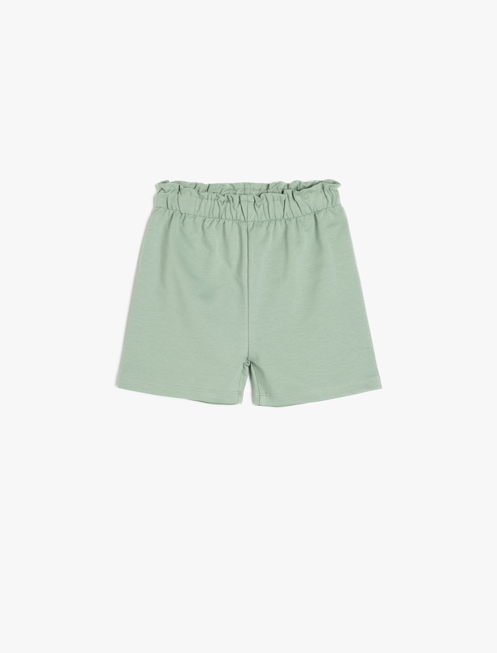 Kız Bebek Pamuklu Beli Lastikli 2'li Basic Şort Seti