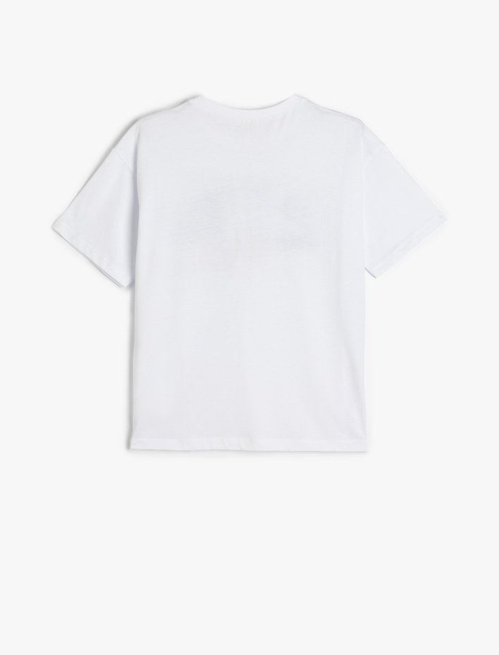 Erkek Çocuk Pamuklu Sörf Baskılı Kısa Kollu Oversize Tişört