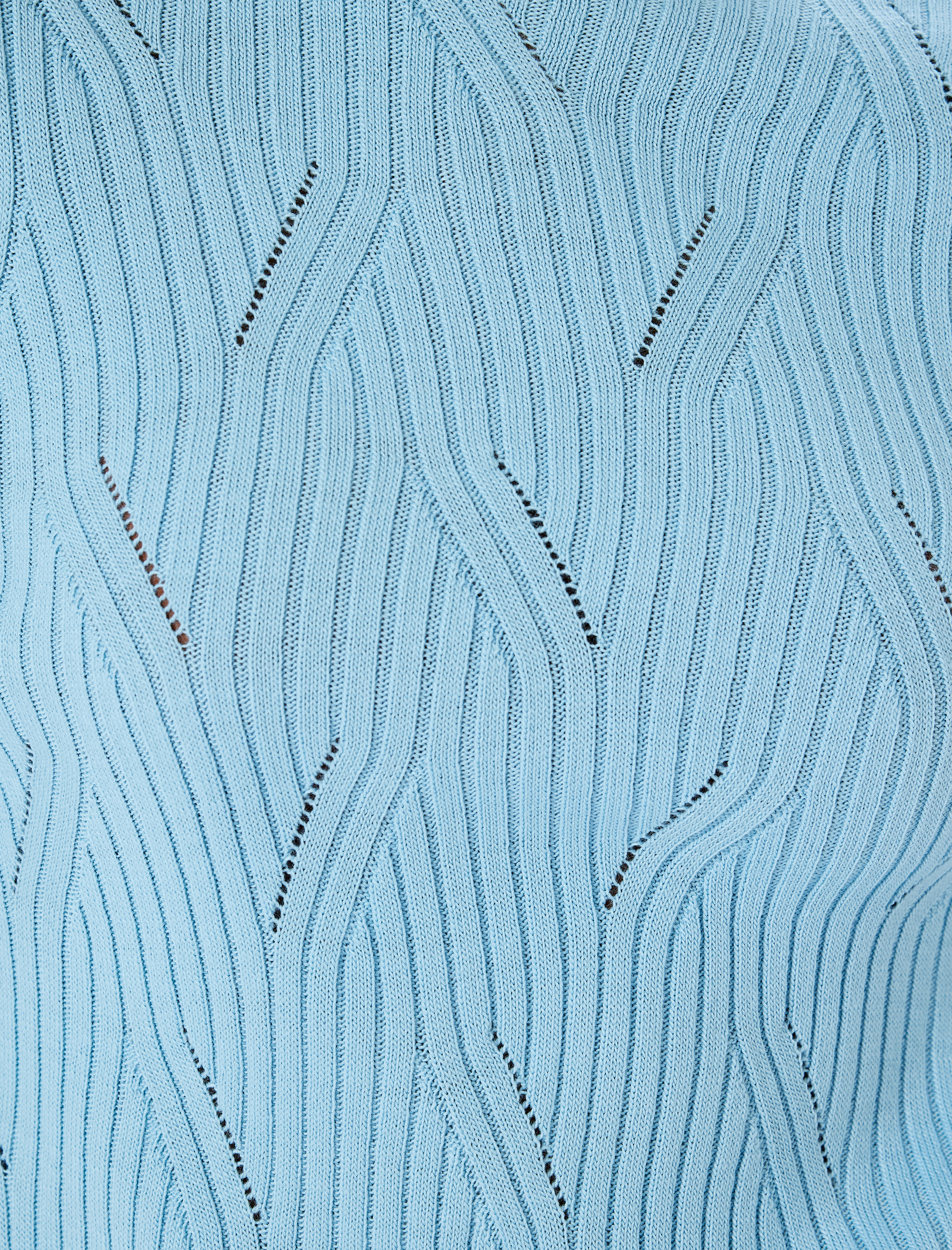   Dik Yaka Uzun Kollu Ajurlu Triko Kazak