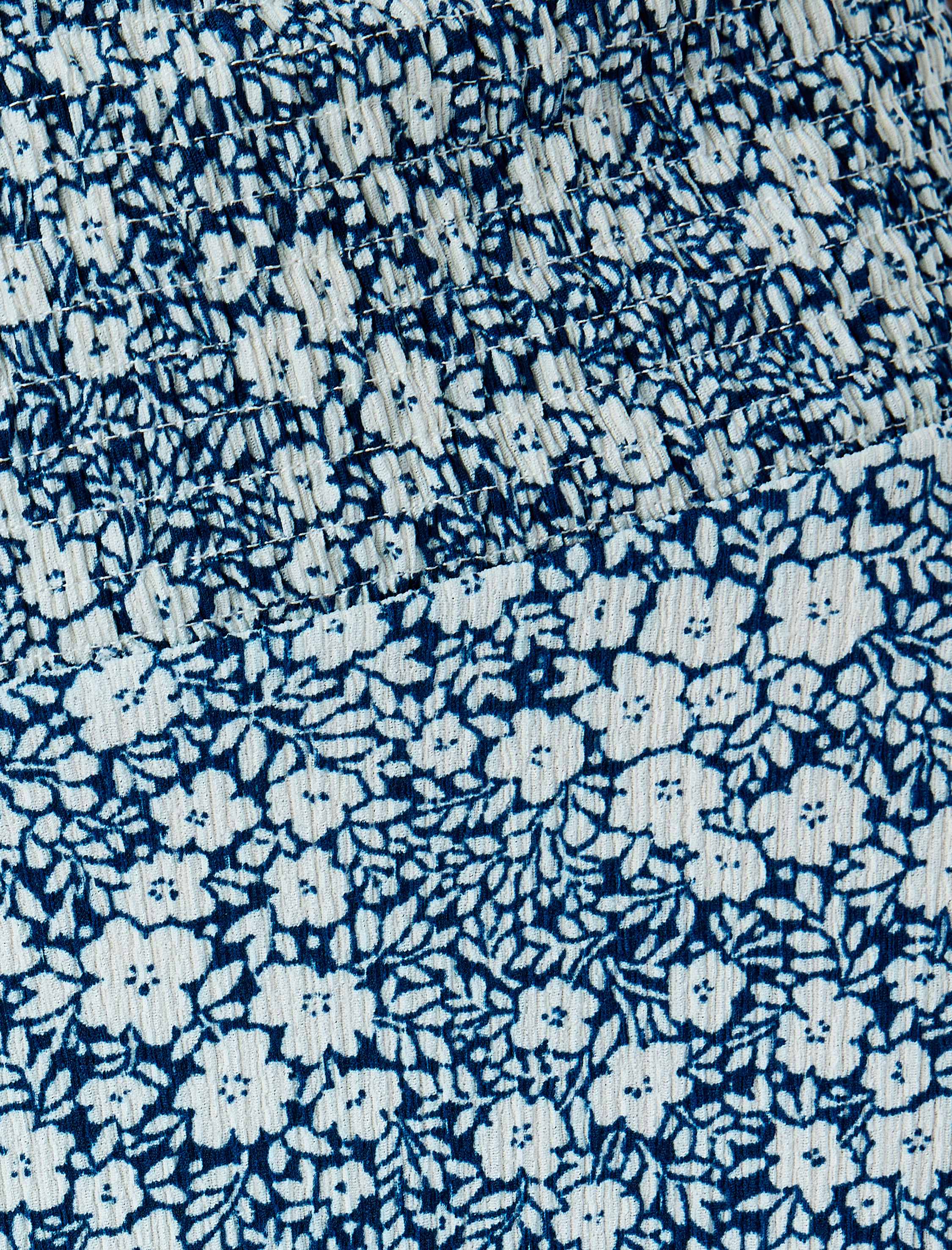   Yüksek Bel Lastikli Çiçek Desenli Midi Etek Bürümcük