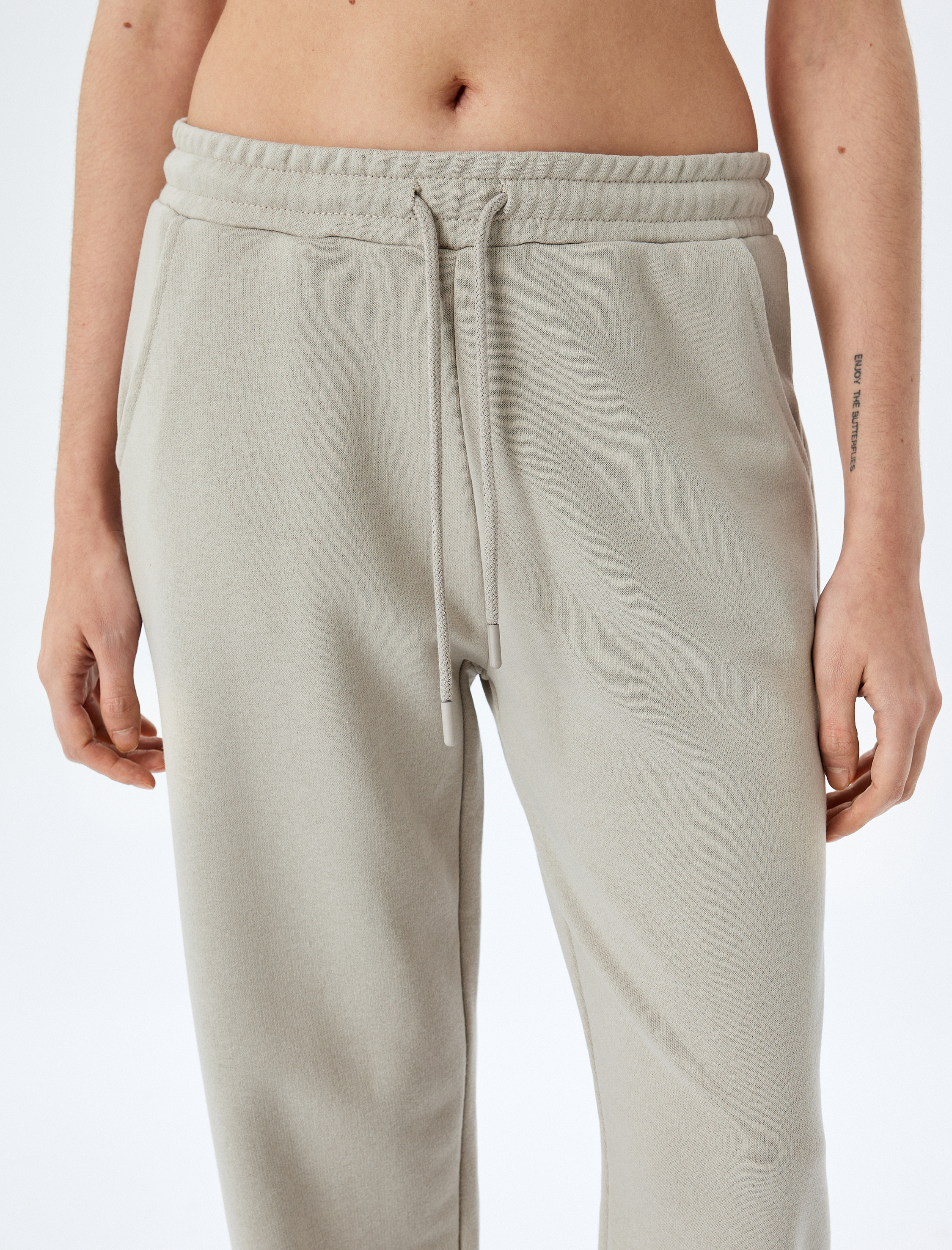   Beli Bağcıklı Pamuk Karışımlı Oversize Jogger Eşofman Altı