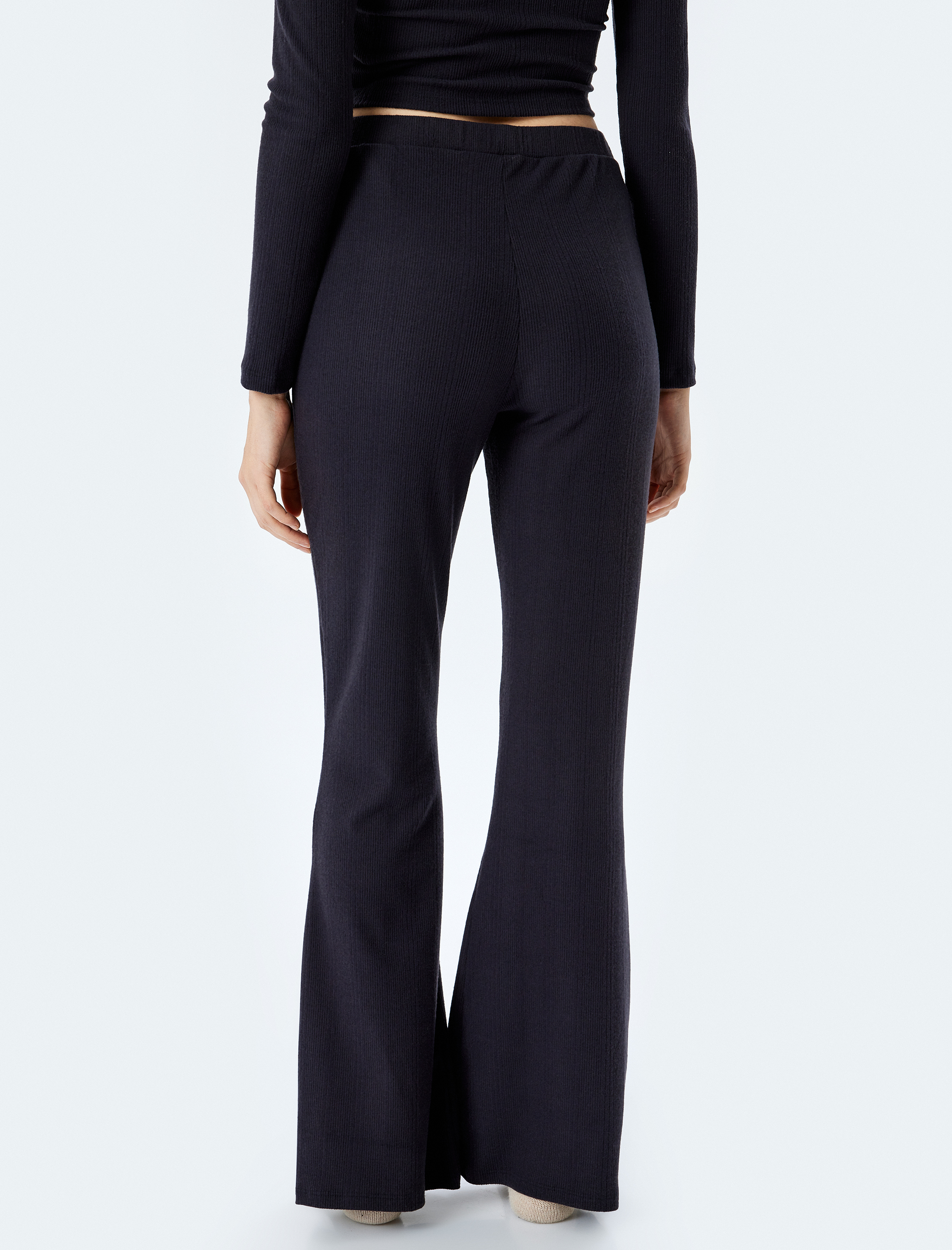 Beli Bağlama Detaylı İspanyol Paça Pijama Altı