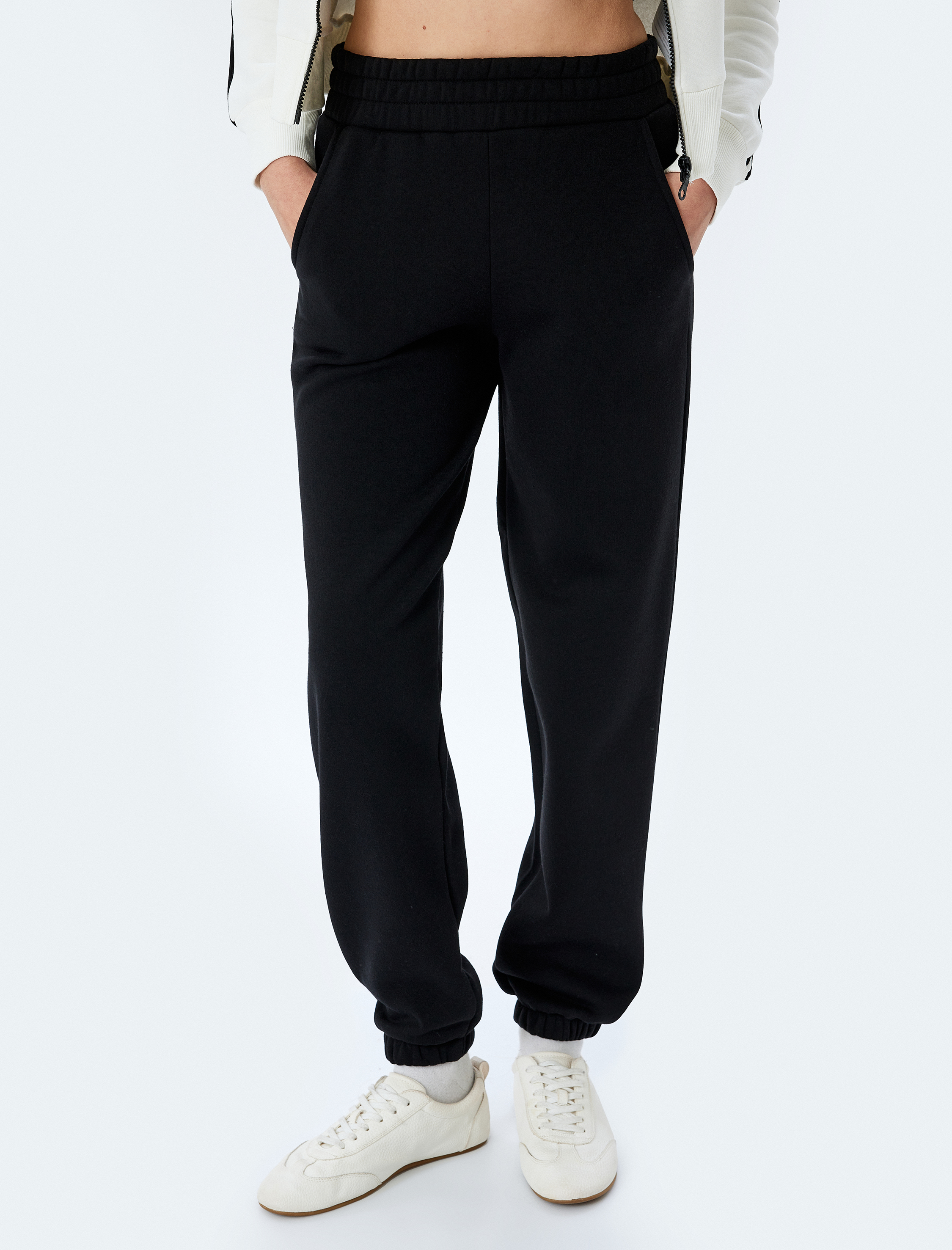   Şardonlu Beli Lastikli Cep Detaylı Jogger Eşofman Altı