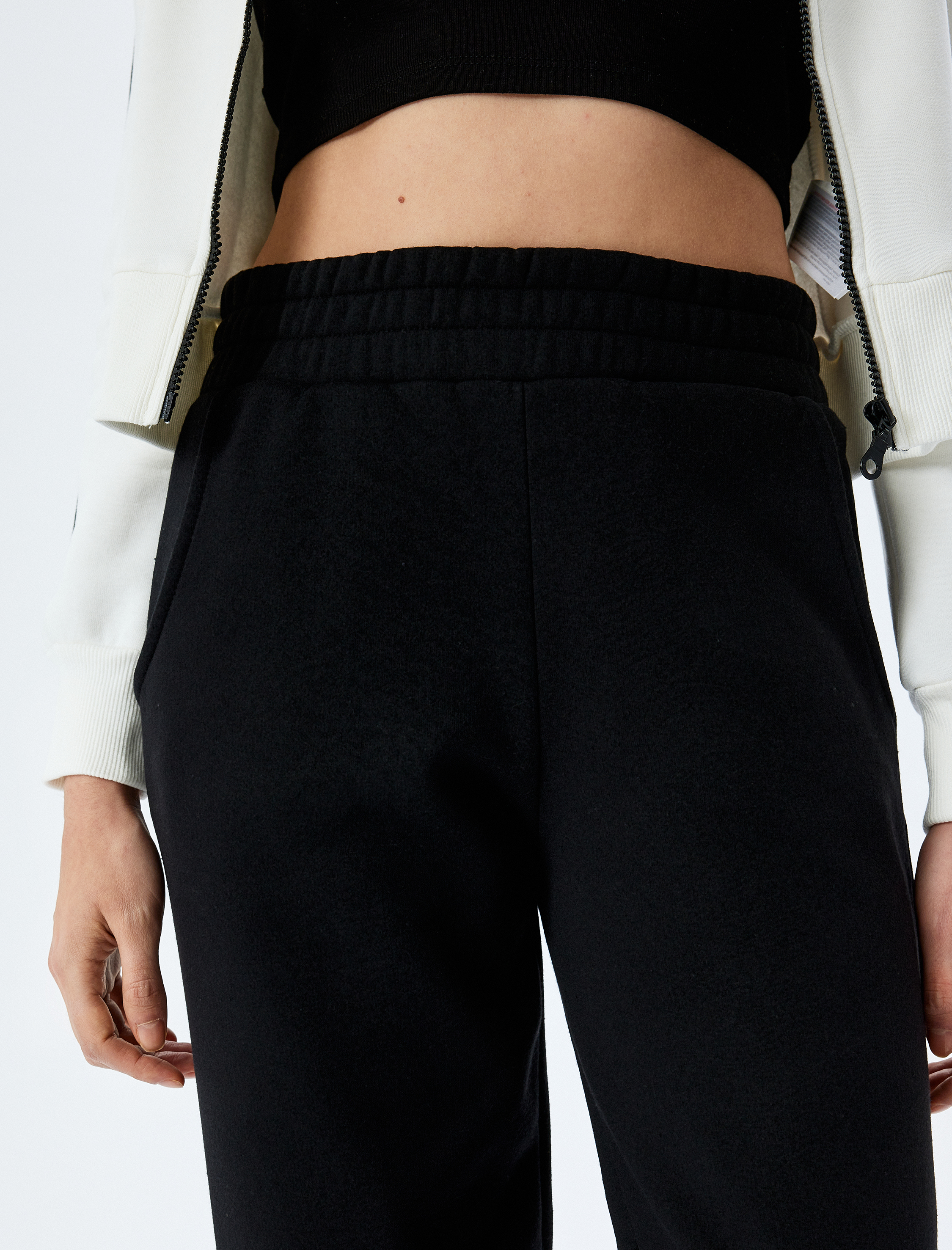   Şardonlu Beli Lastikli Cep Detaylı Jogger Eşofman Altı