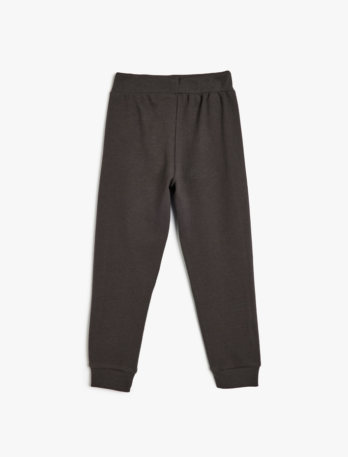 Erkek Çocuk Beli Bağlamalı Cep Detaylı Basic Jogger Eşofman Altı