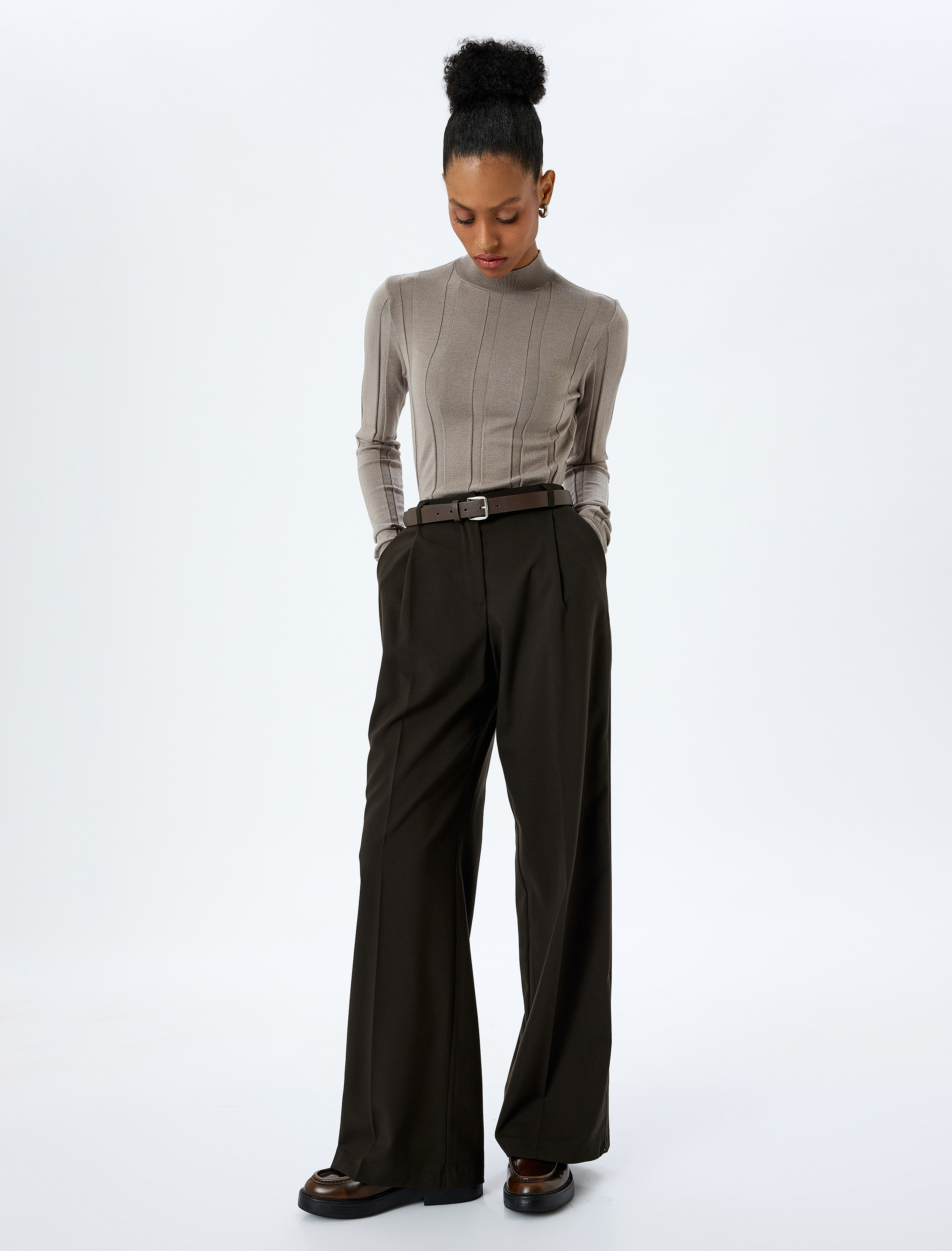   Slim Fit Uzun Kollu Balıkçı Yaka Basic Triko Kazak