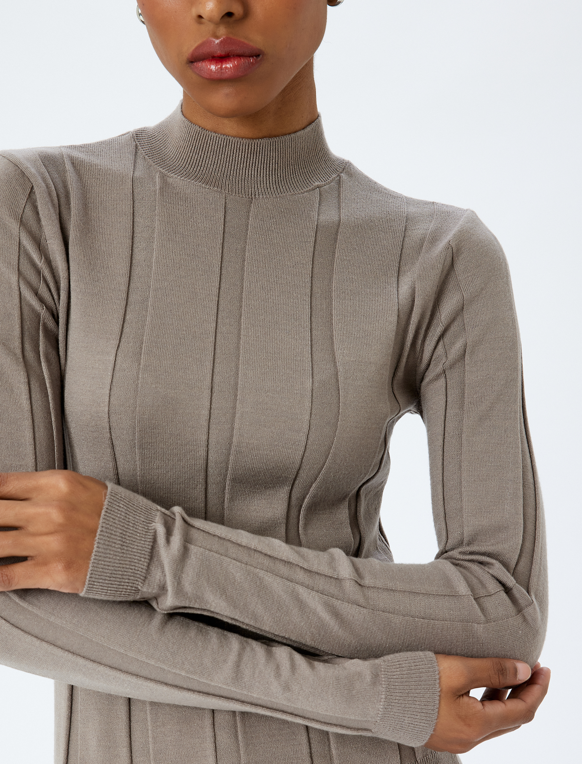   Slim Fit Uzun Kollu Balıkçı Yaka Basic Triko Kazak