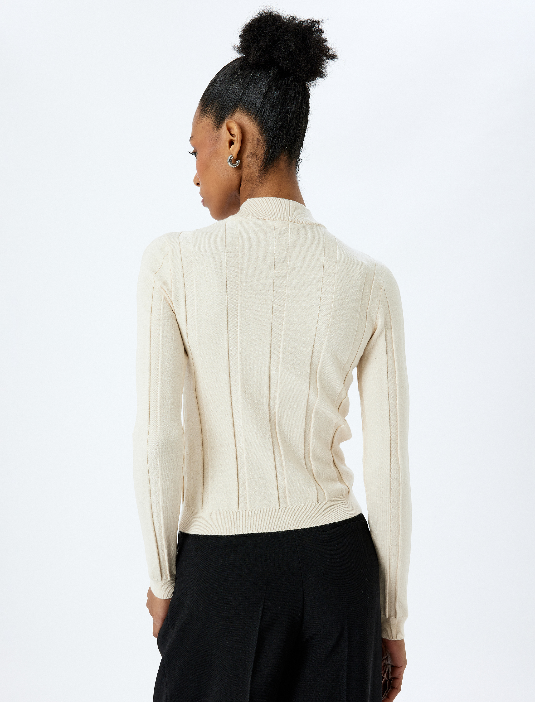   Slim Fit Uzun Kollu Balıkçı Yaka Basic Triko Kazak