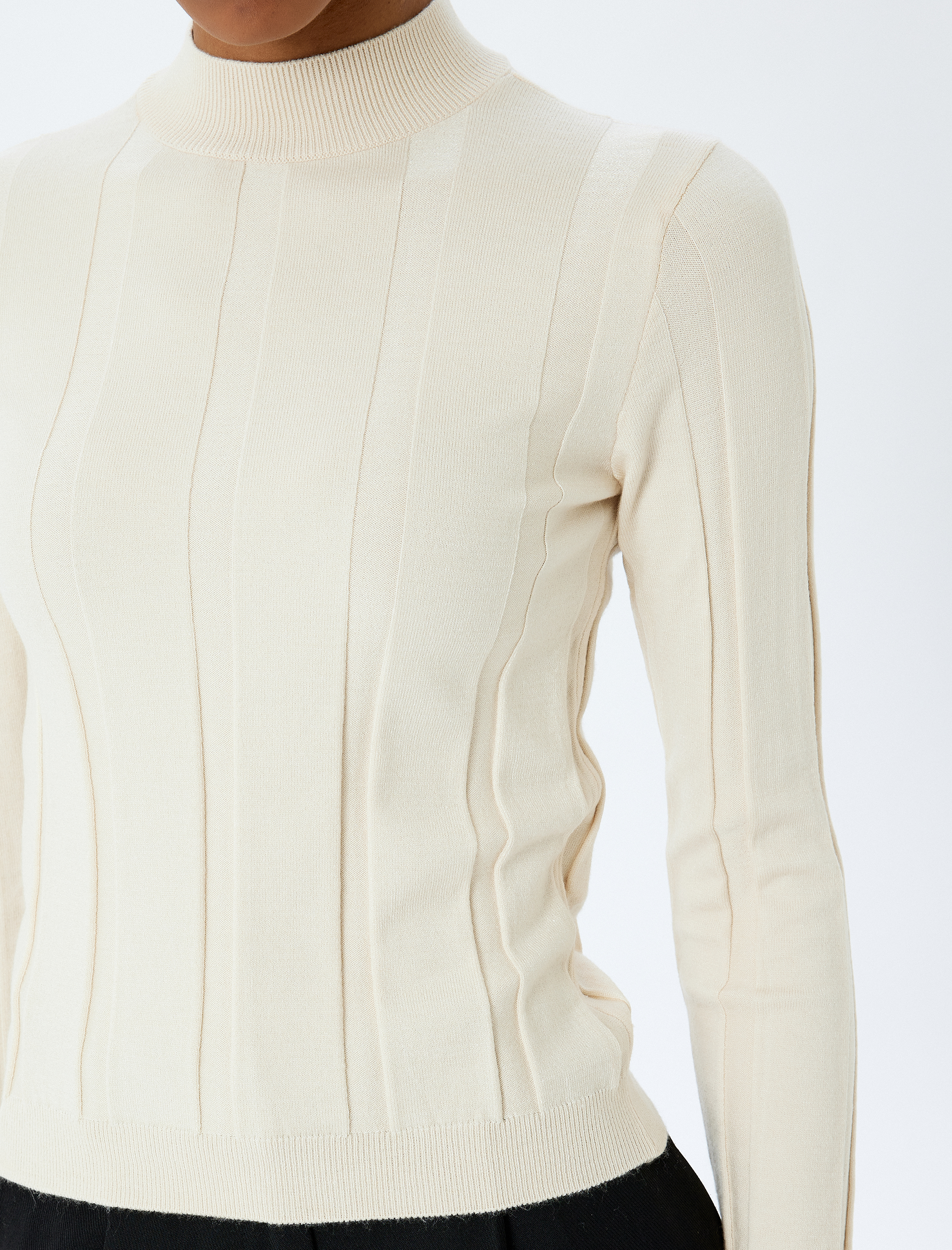   Slim Fit Uzun Kollu Balıkçı Yaka Basic Triko Kazak