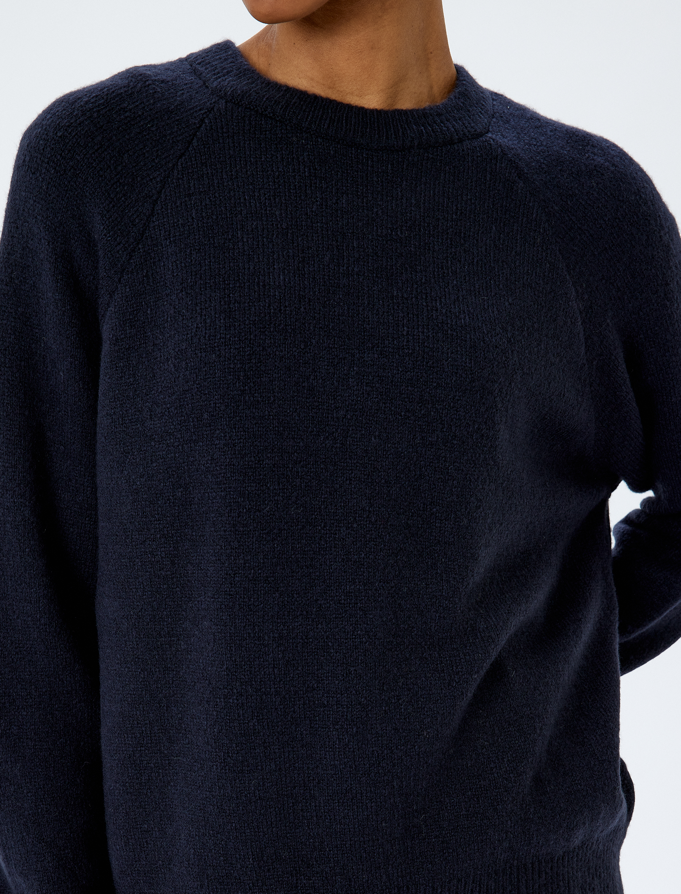   Yumuşak Dokulu Uzun Kollu Bisiklet Yaka Triko Kazak