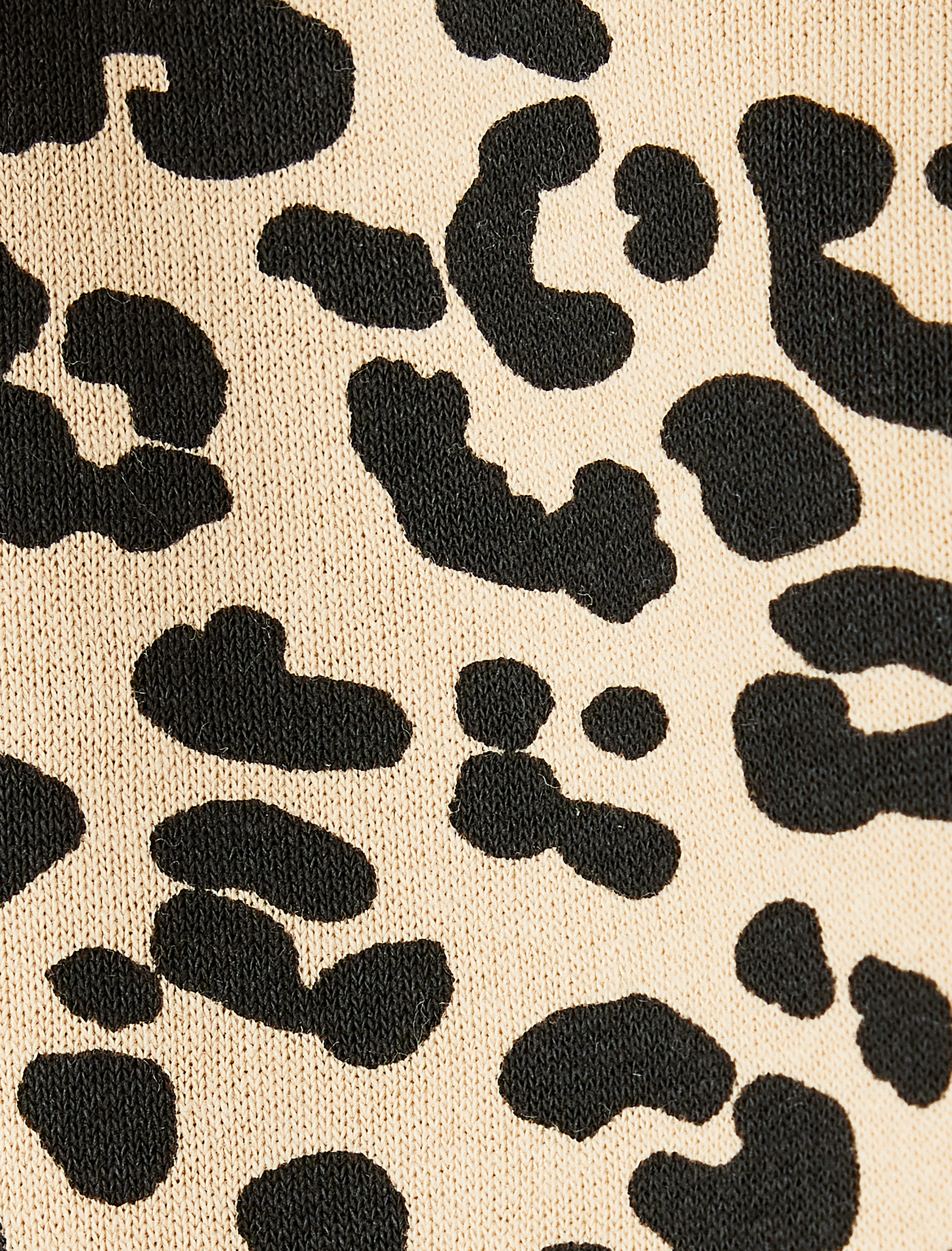   Şardonlu Leopar Desenli Kapüşonlu Fermuarlı Crop Sweatshirt