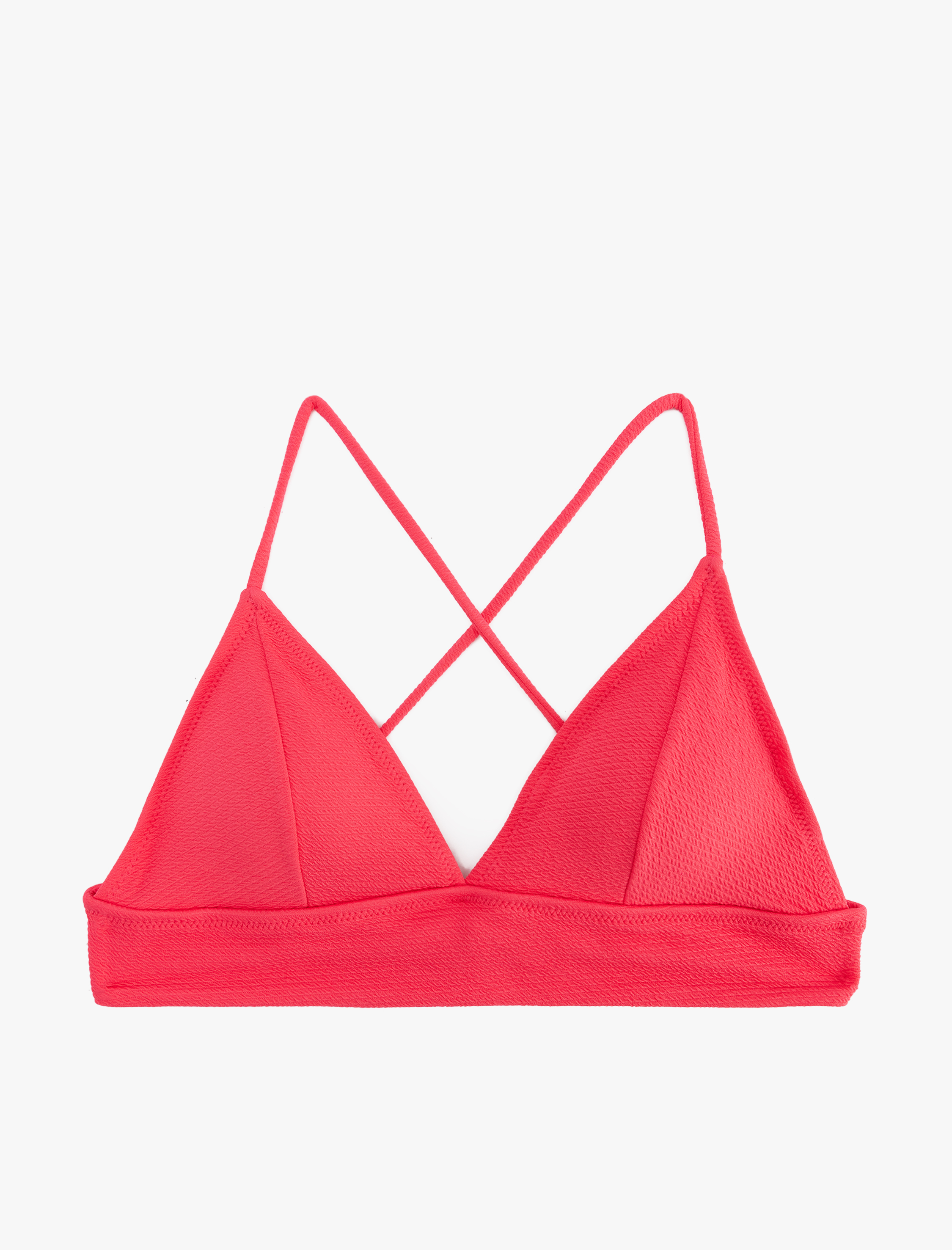 Koton Kadın Arkası Çapraz Askılı Bağlama Detaylı Bralet Bikini Üstü -1