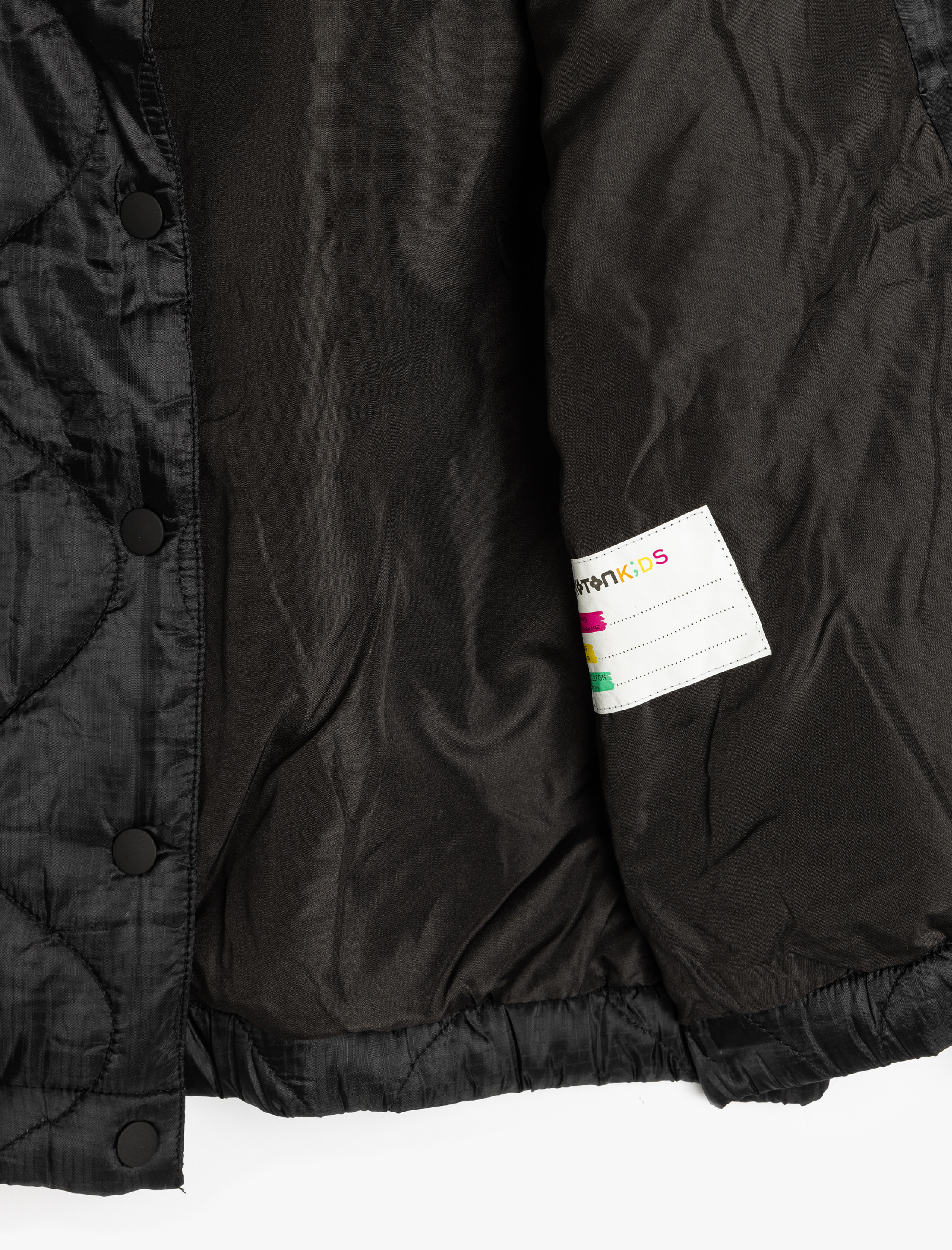  Kız Çocuk Uzun Kollu Polo Yaka Crop Kapitone Mont