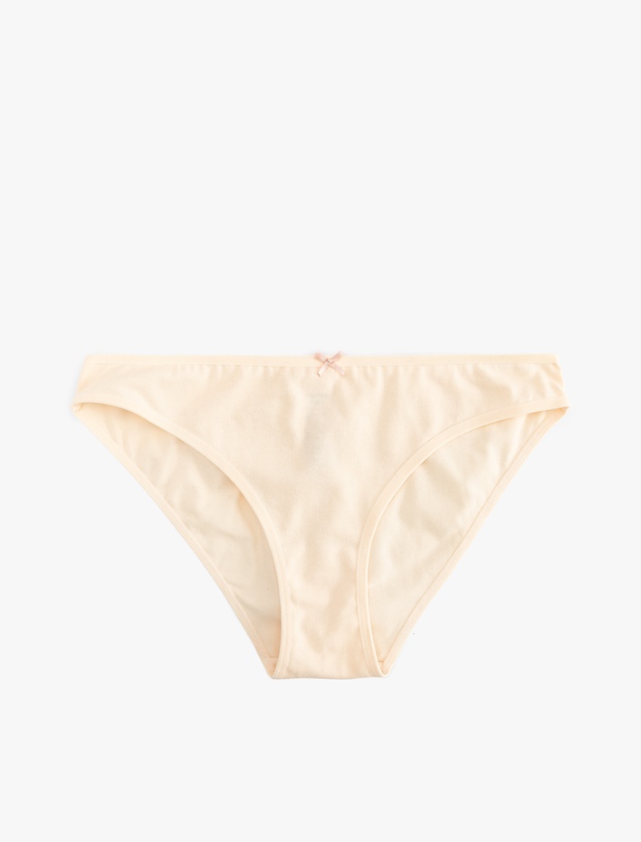  Kurdele Detaylı Pamuklu 3'lü Brief Külot Seti