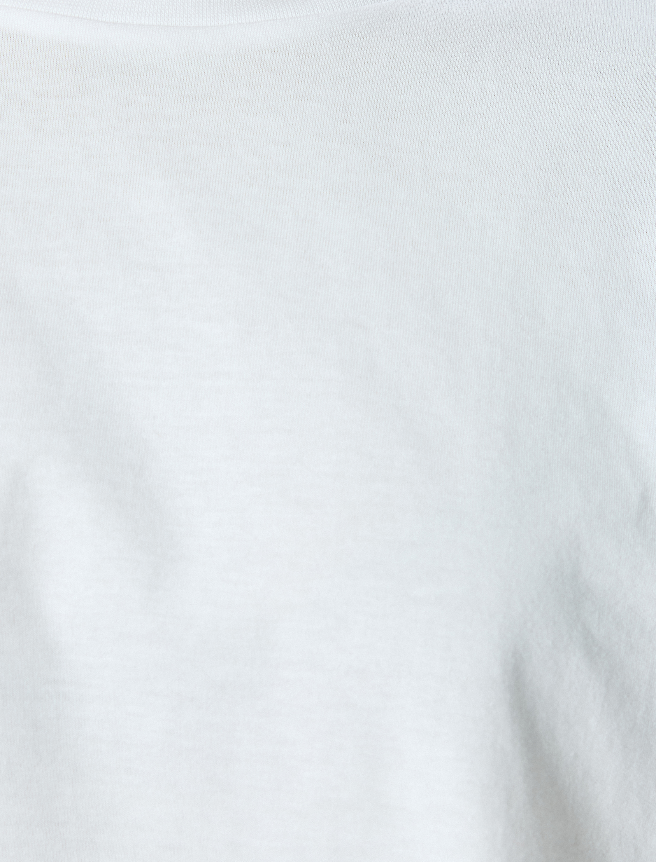   Pamuklu Bisiklet Yaka Kısa Kollu Crop Tişört