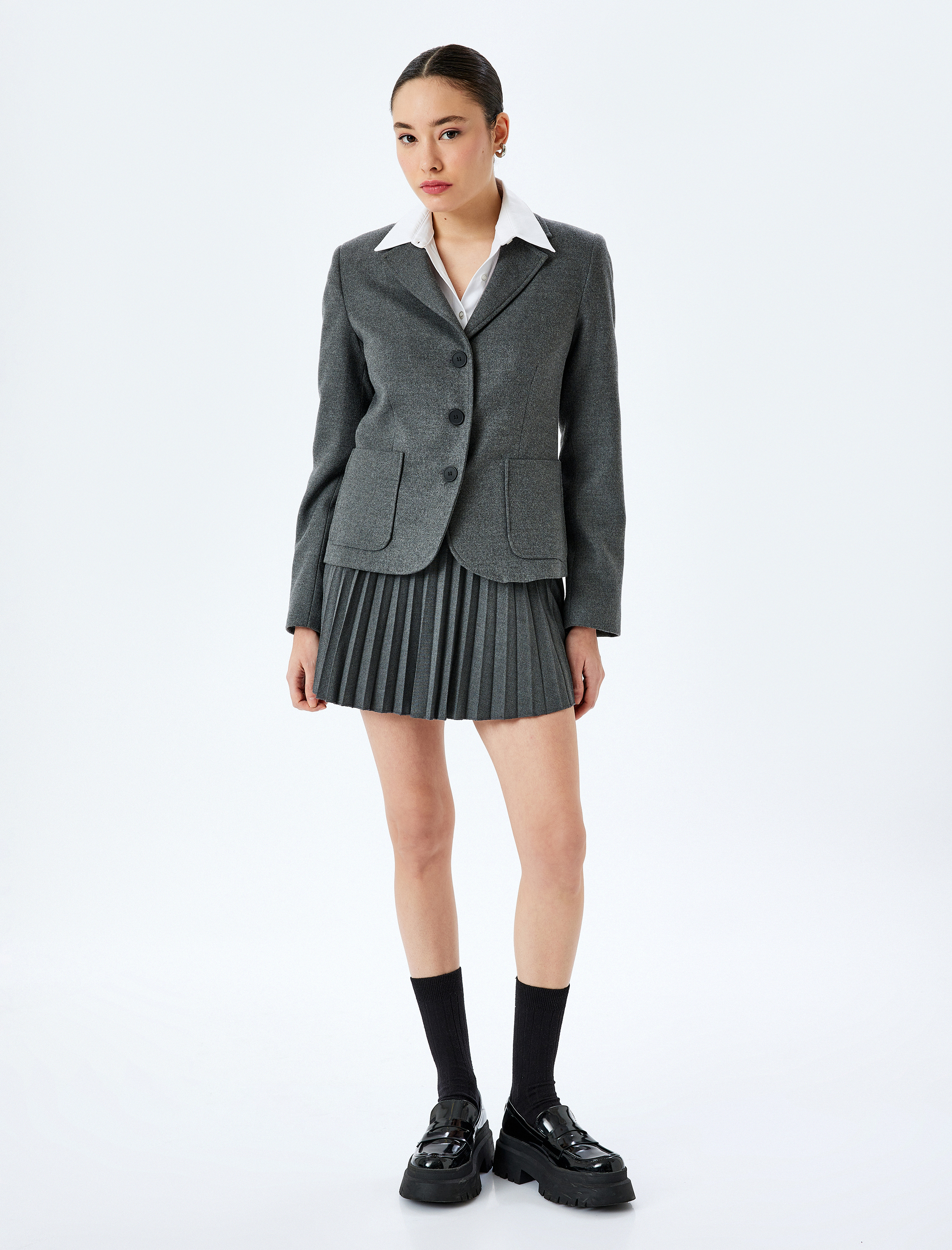   Pileli Basic Mini Etek