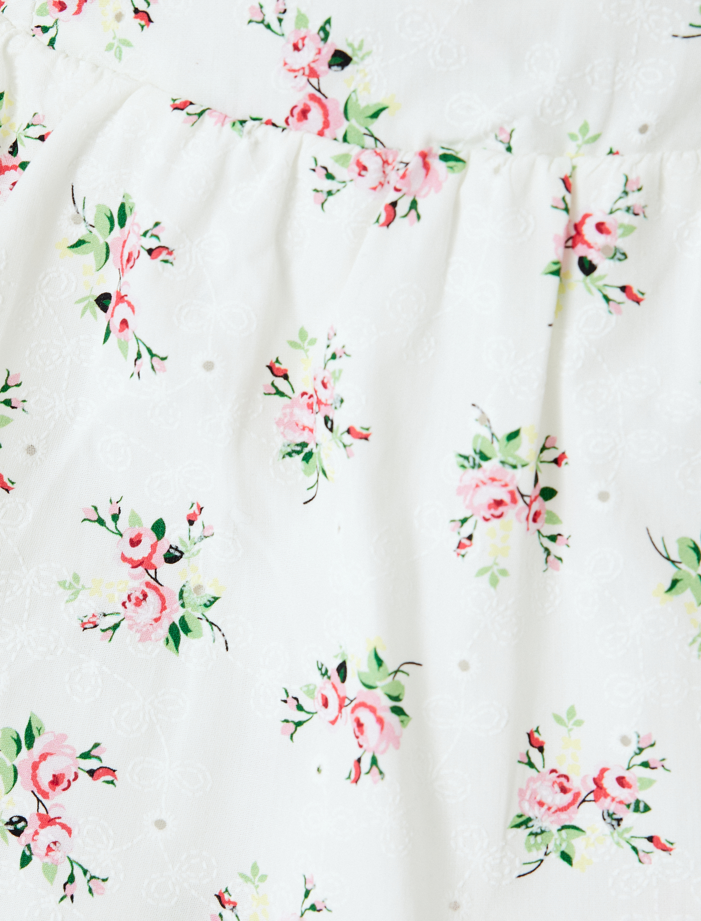   Volanlı Çiçekli Mini Şort Etek