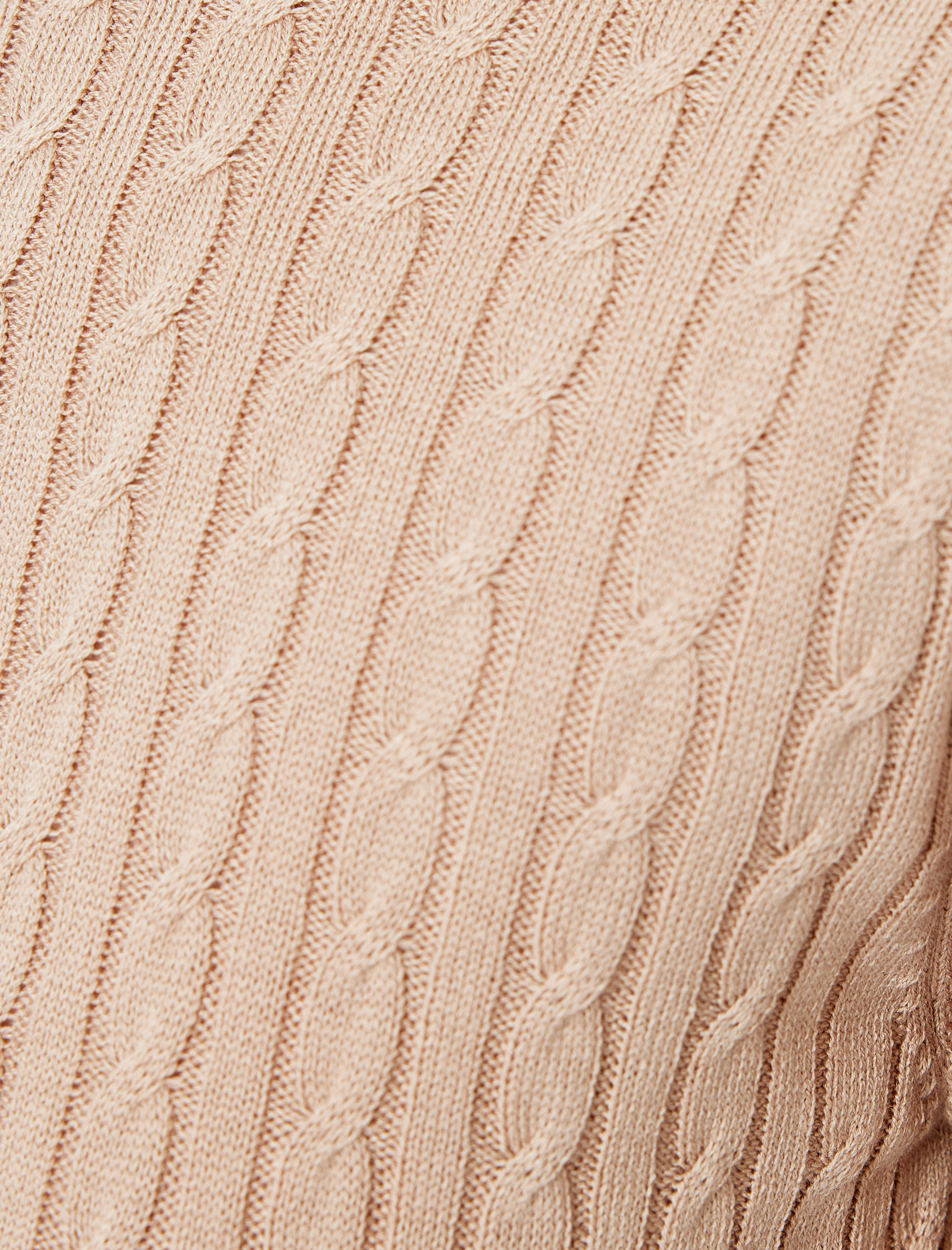   Bisiklet Yaka Uzun Kollu Saç Örgü Triko Kazak