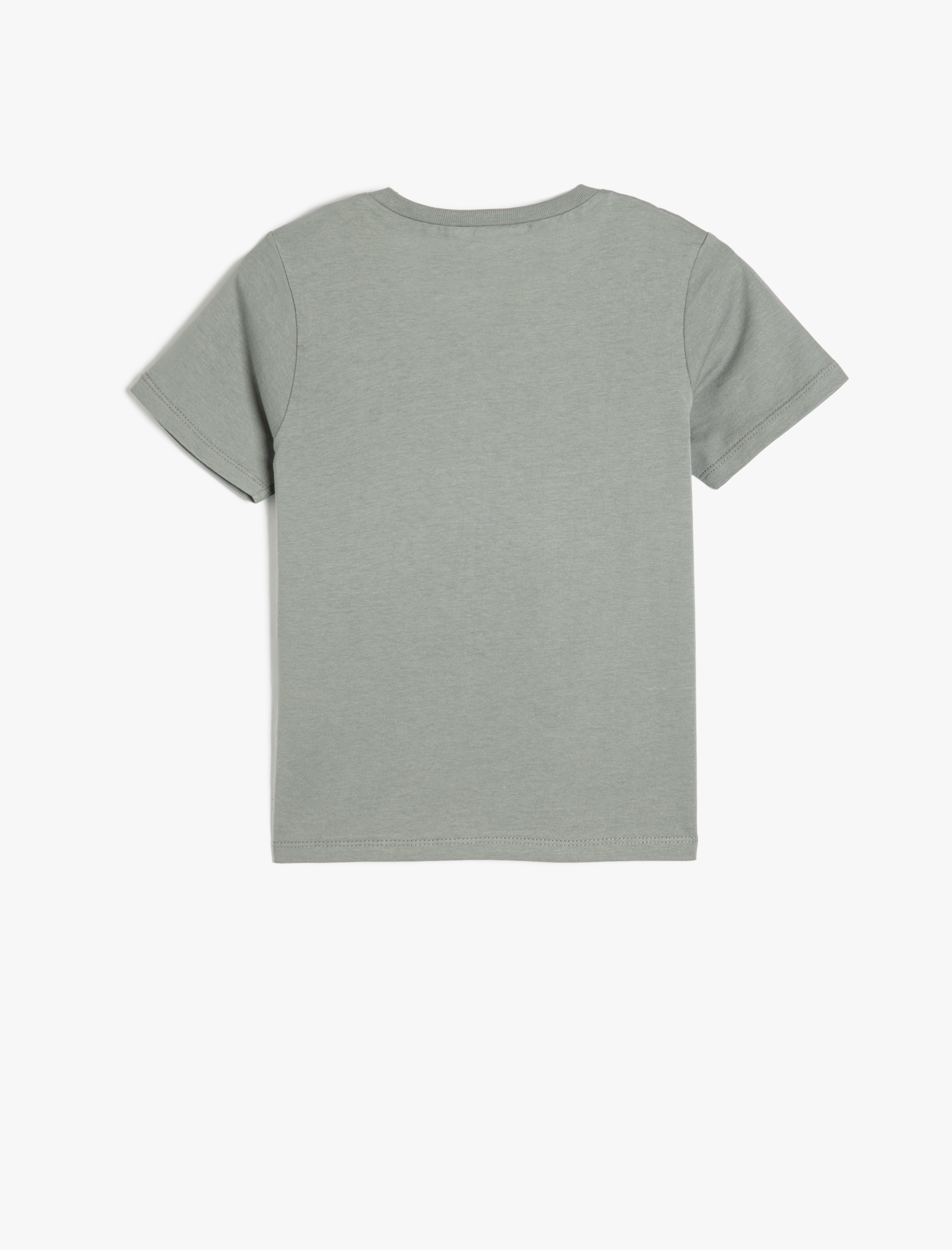  Erkek Çocuk Slogan Baskılı Bisiklet Yaka Kısa Kollu Pamuklu Tişört