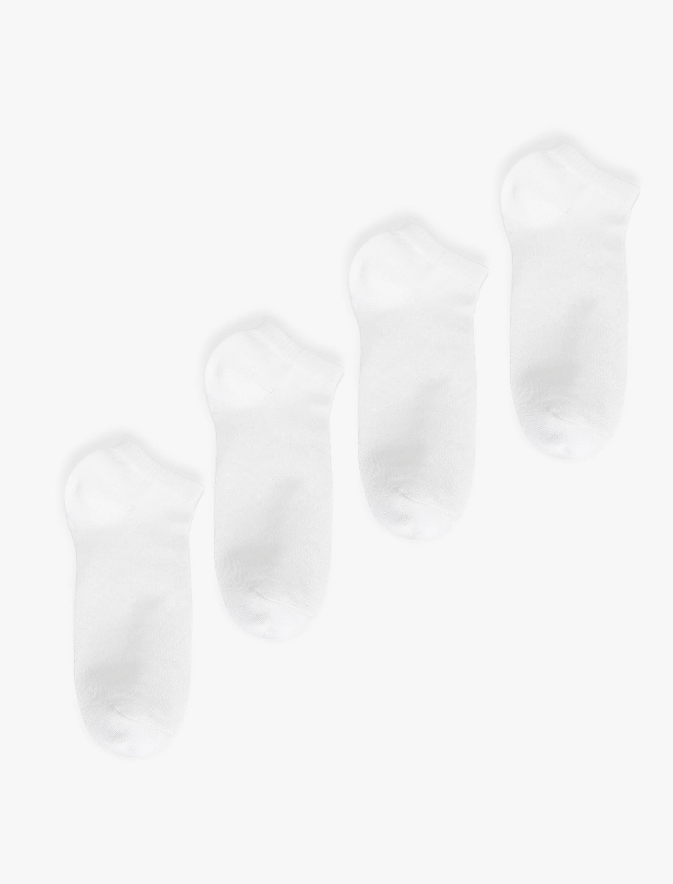  Erkek Basic Pamuk Karışımlı 4'lü Patik Çorap Seti