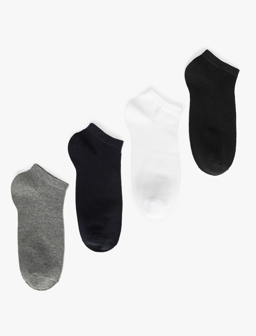  Erkek 4 Pack Bootie Socks