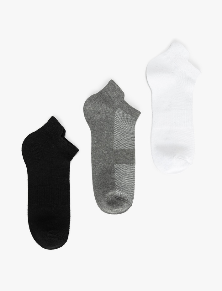 Erkek Pamuklu Basic 3'lü Patik Çorap Seti