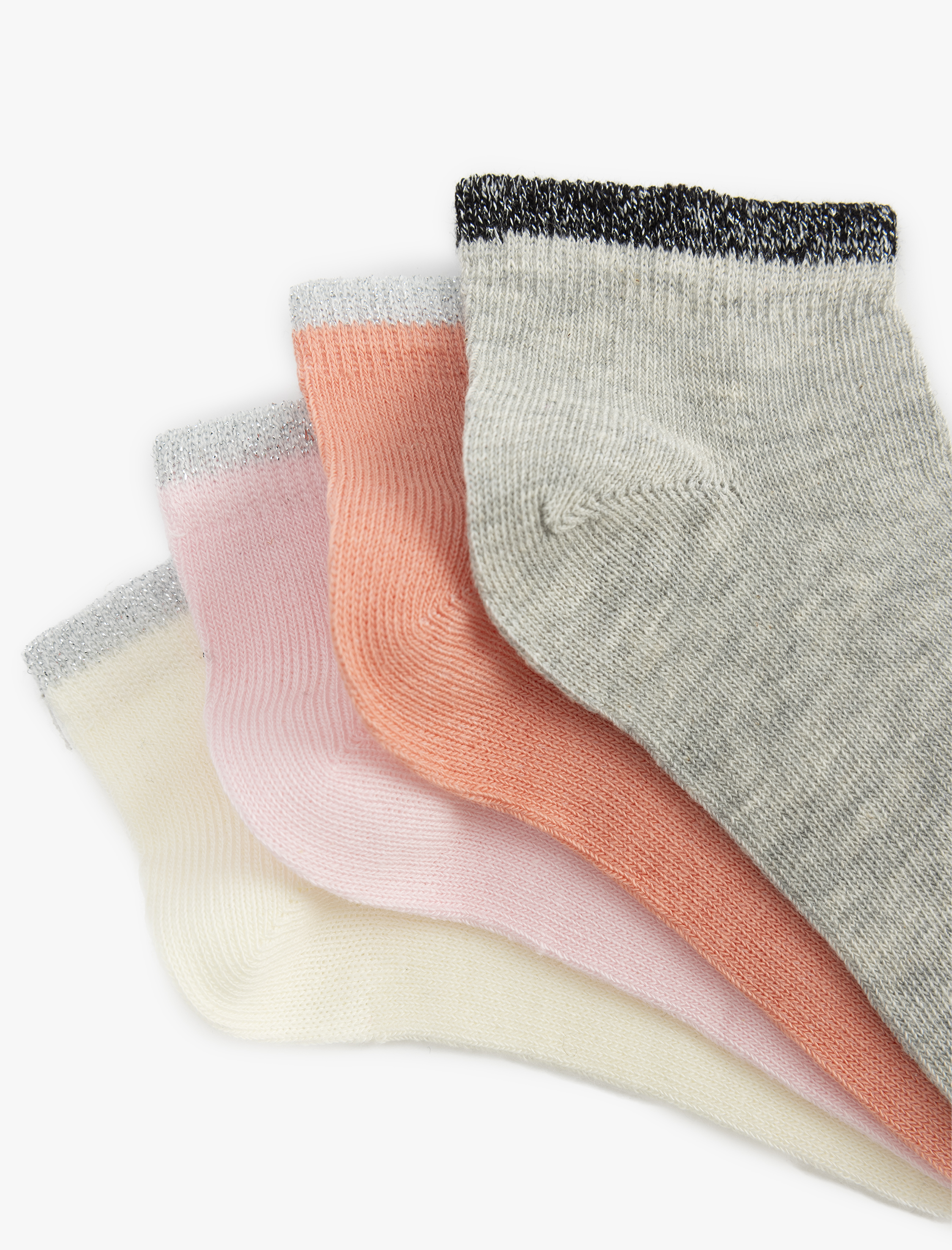  Kız Çocuk 4’lü Çok Renkli Pamuklu Çorap Seti