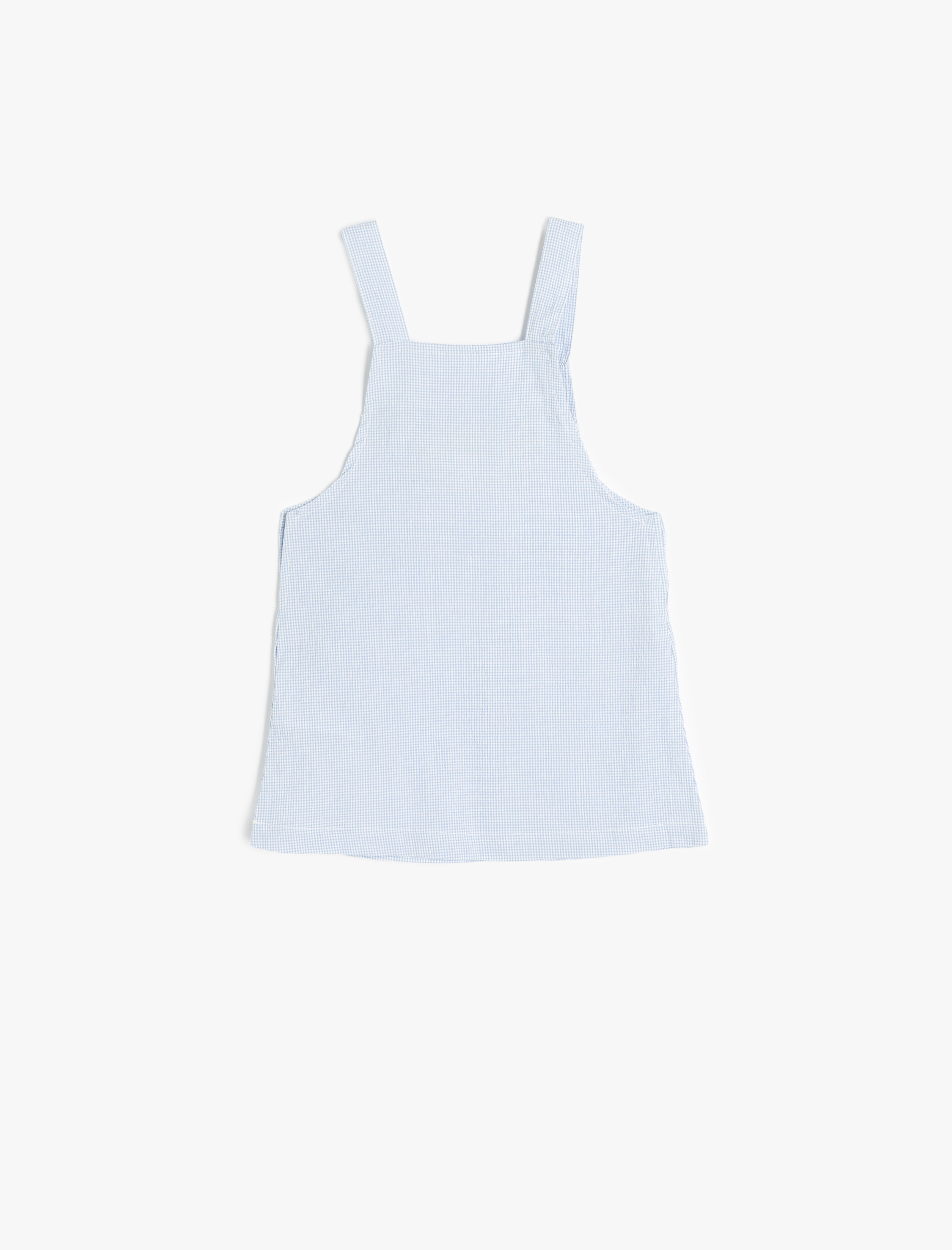  Kız Bebek Pamuklu Askılı Çiçek Nakış Detaylı Jile Elbise