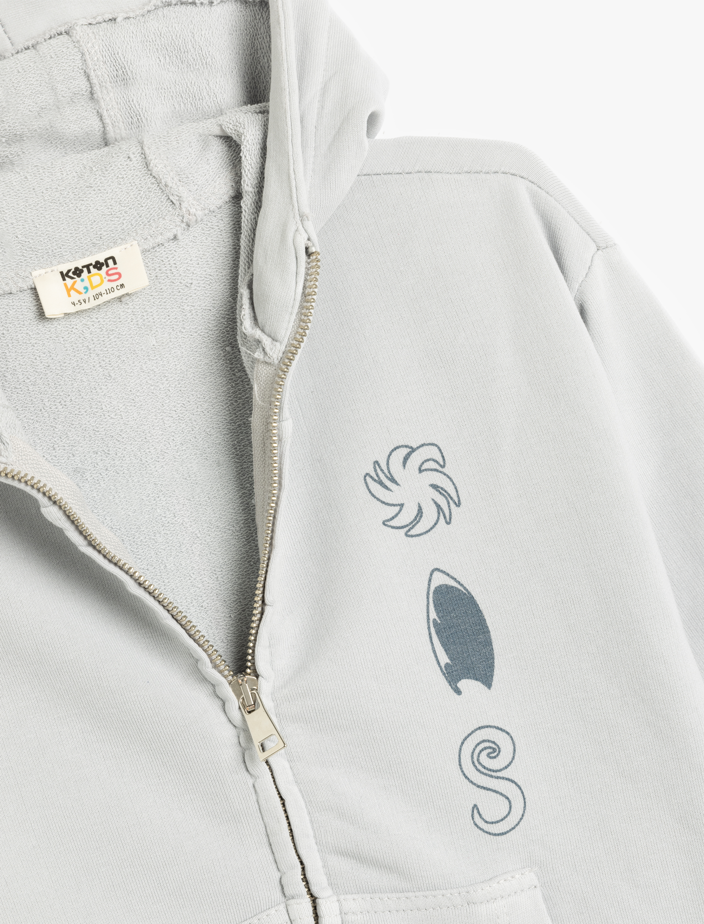  Erkek Çocuk Kapşonlu Pamuklu Uzun Kollu Fermuarlı Sweatshirt