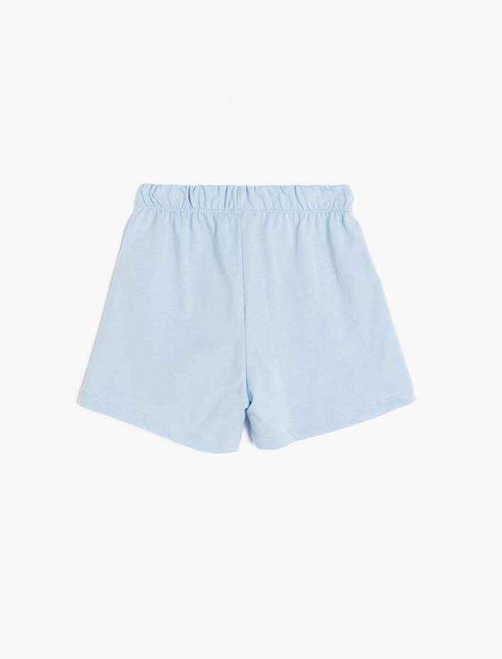 Kız Çocuk Pamuklu Baskılı Kelebek Detaylı Basic Şort