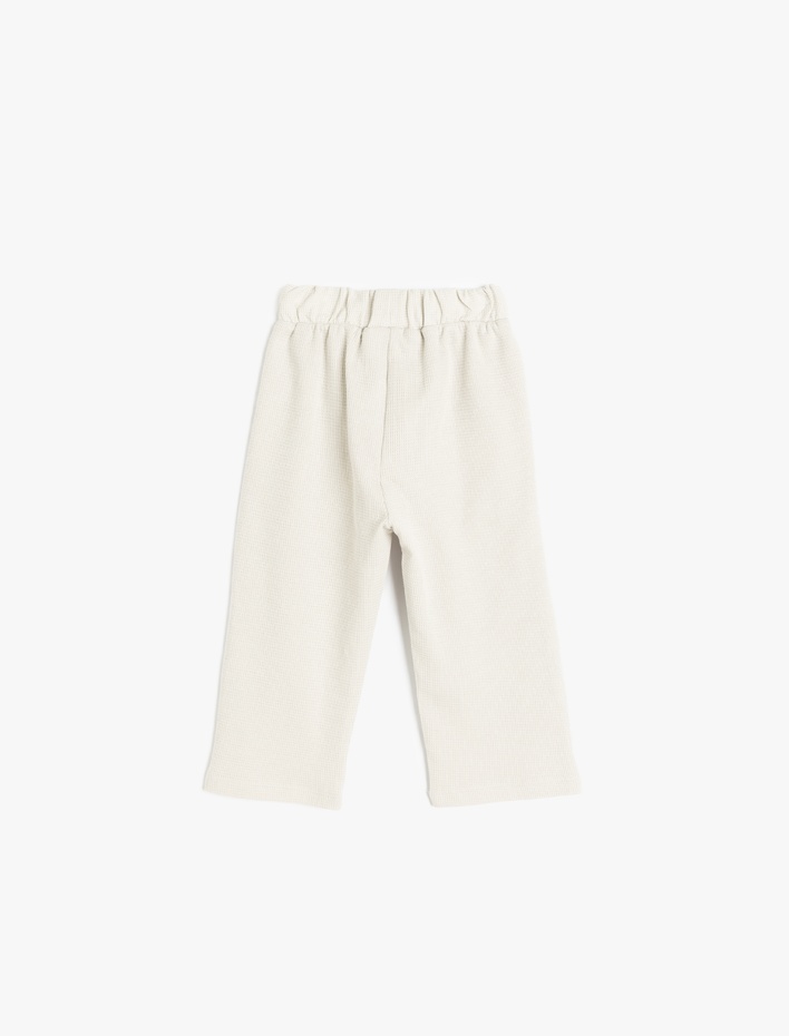 Erkek Bebek Beli Bağlamalı Pamuklu Cep Detaylı Basic Pantolon Görünümlü Eşofman Altı